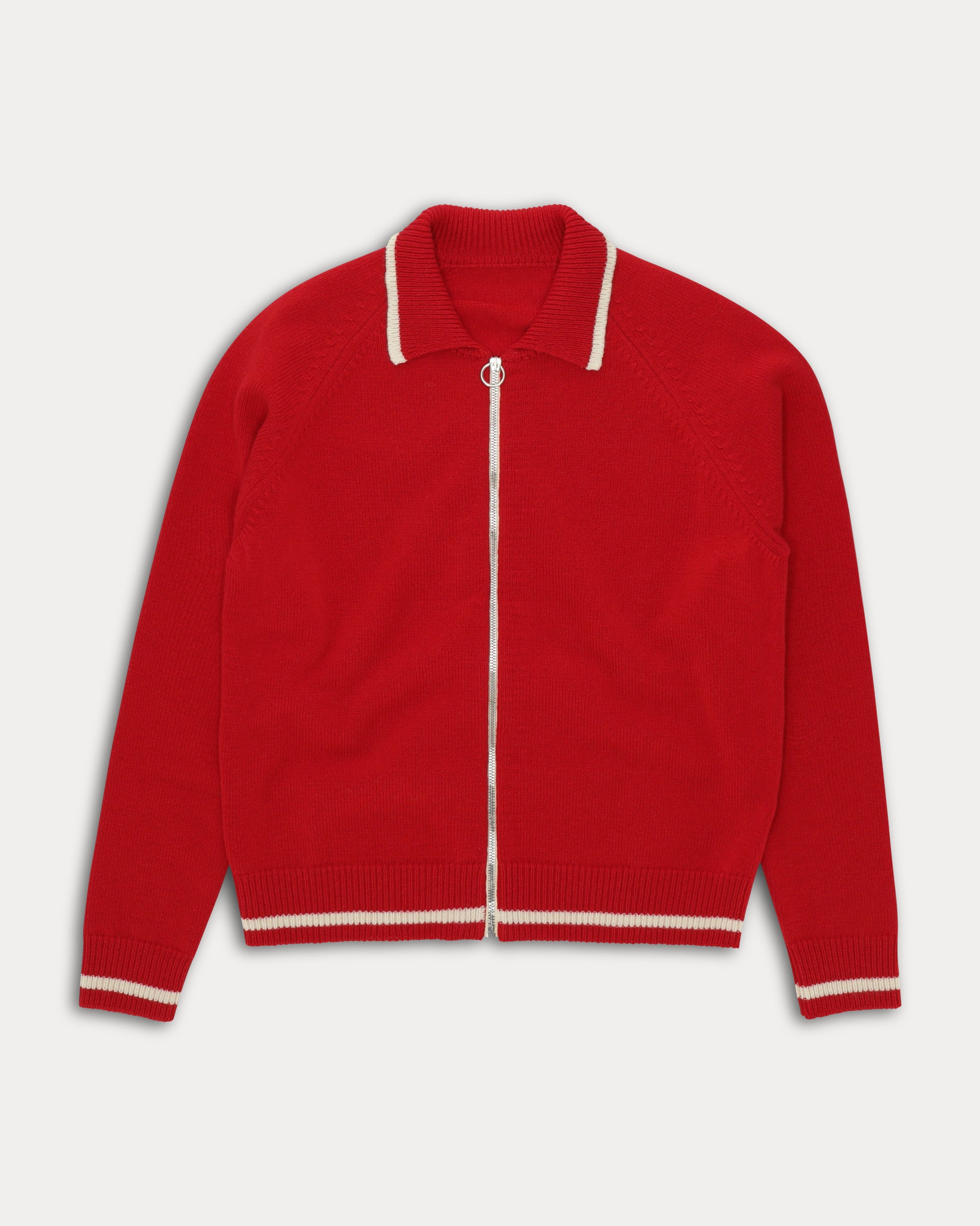 Crow Wool Knitted Zip Jumper