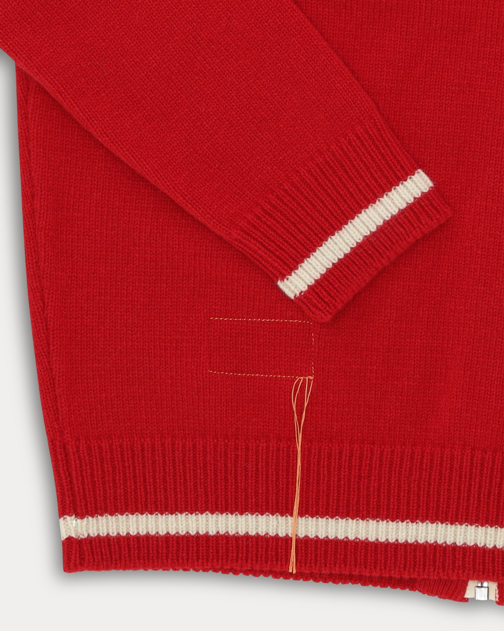 Crow Wool Knitted Zip Jumper