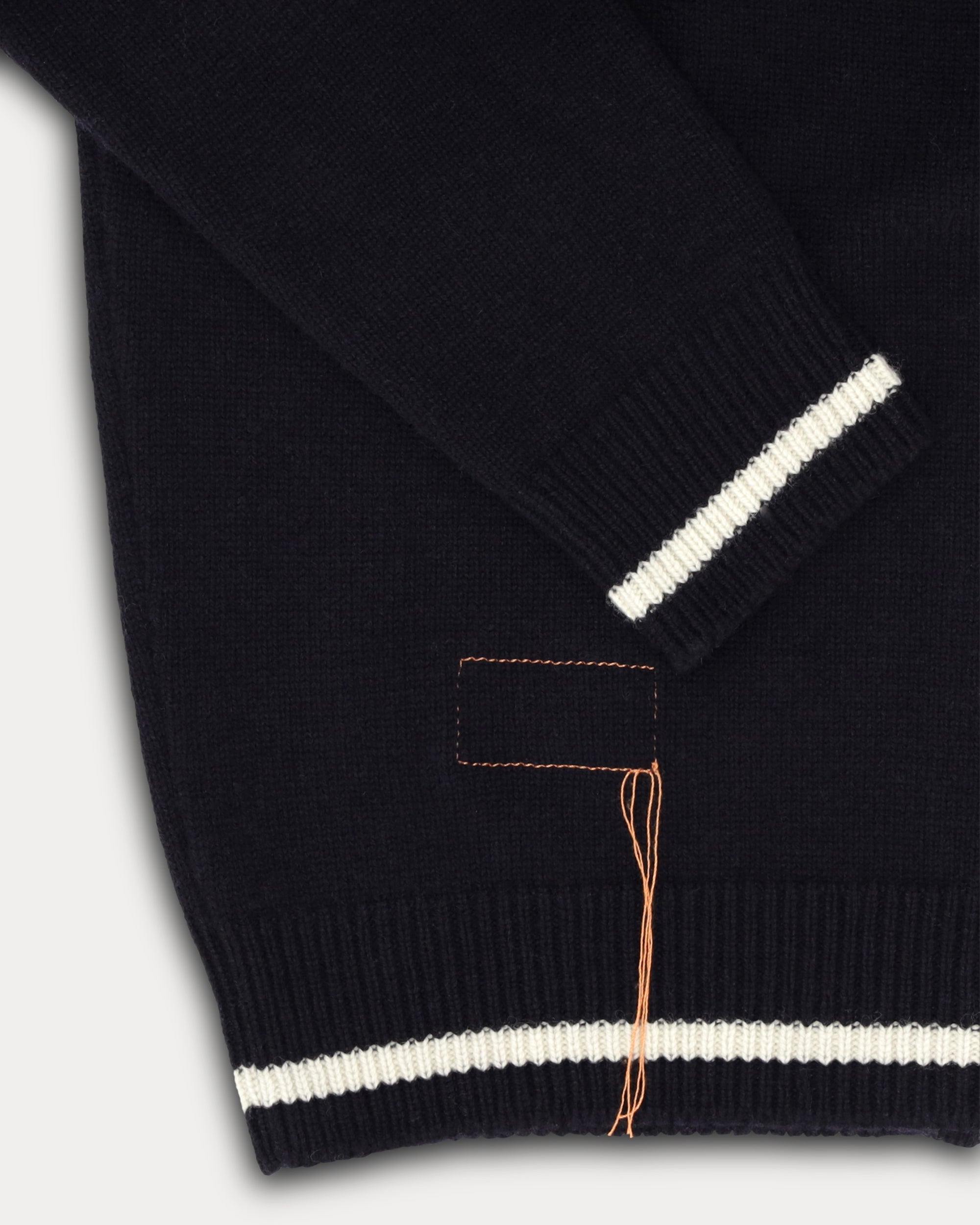 Crow Wool Knitted Zip Jumper