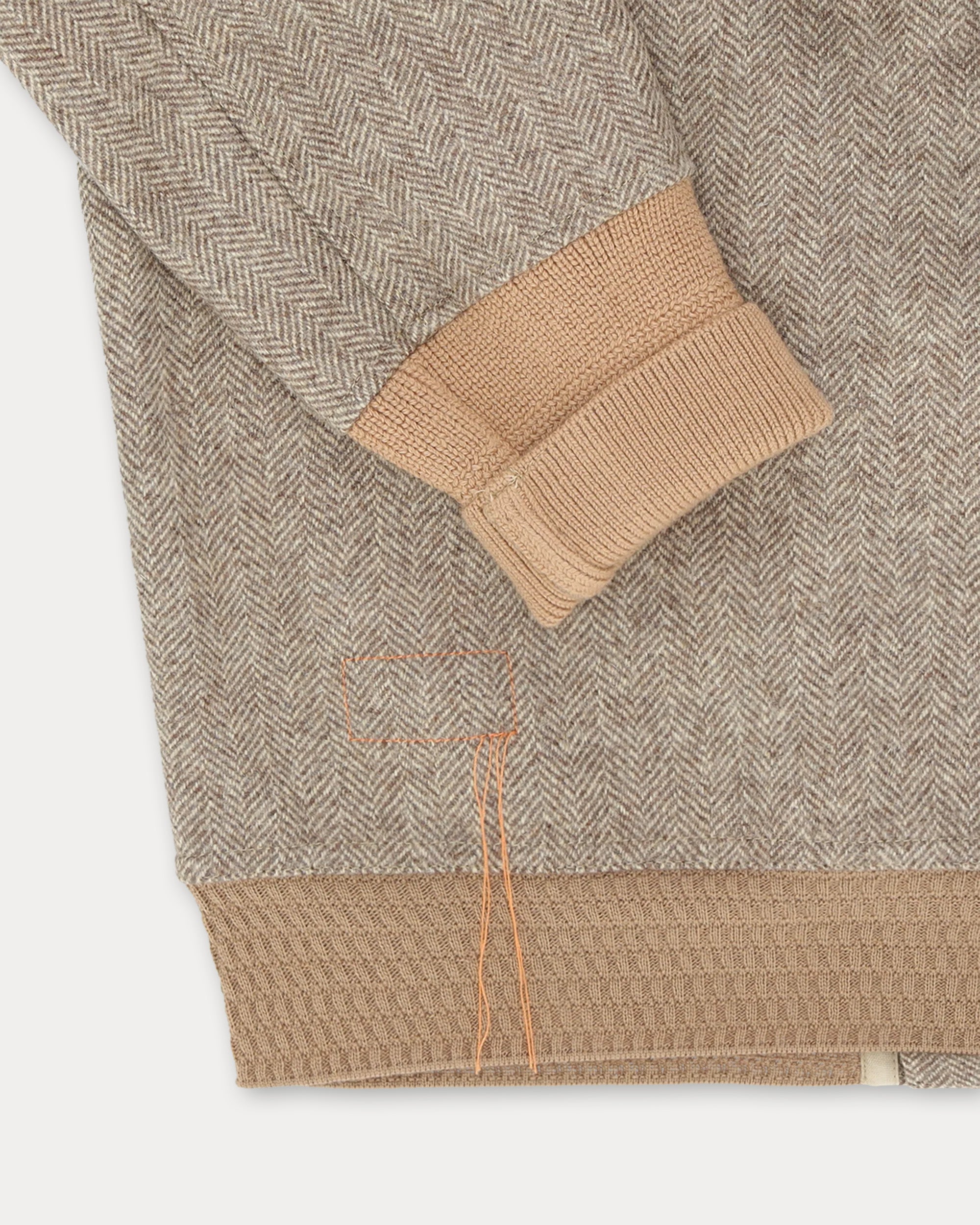 Cruiser Bomber In Herringbone Di Lana