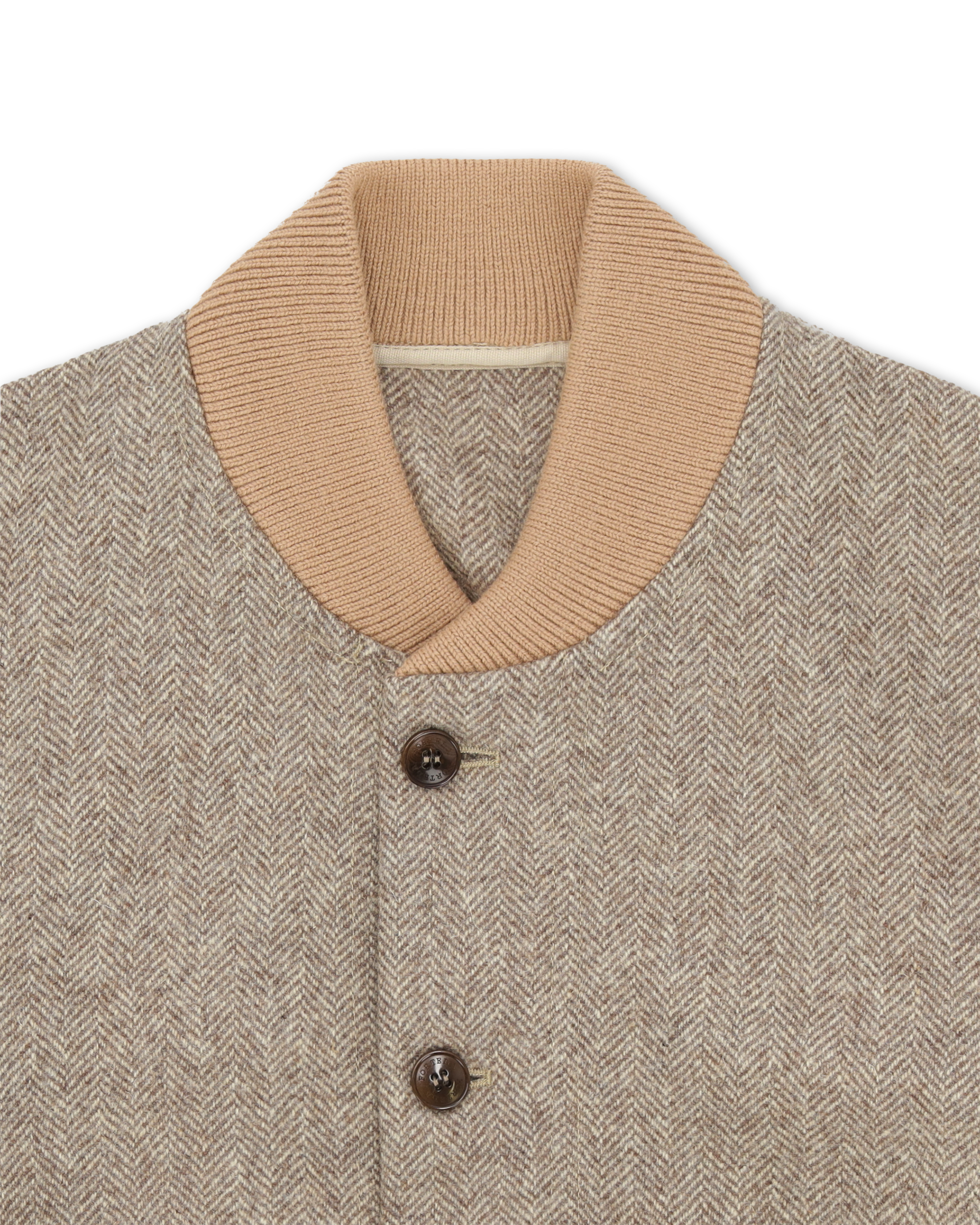 Cruiser Bomber In Herringbone Di Lana