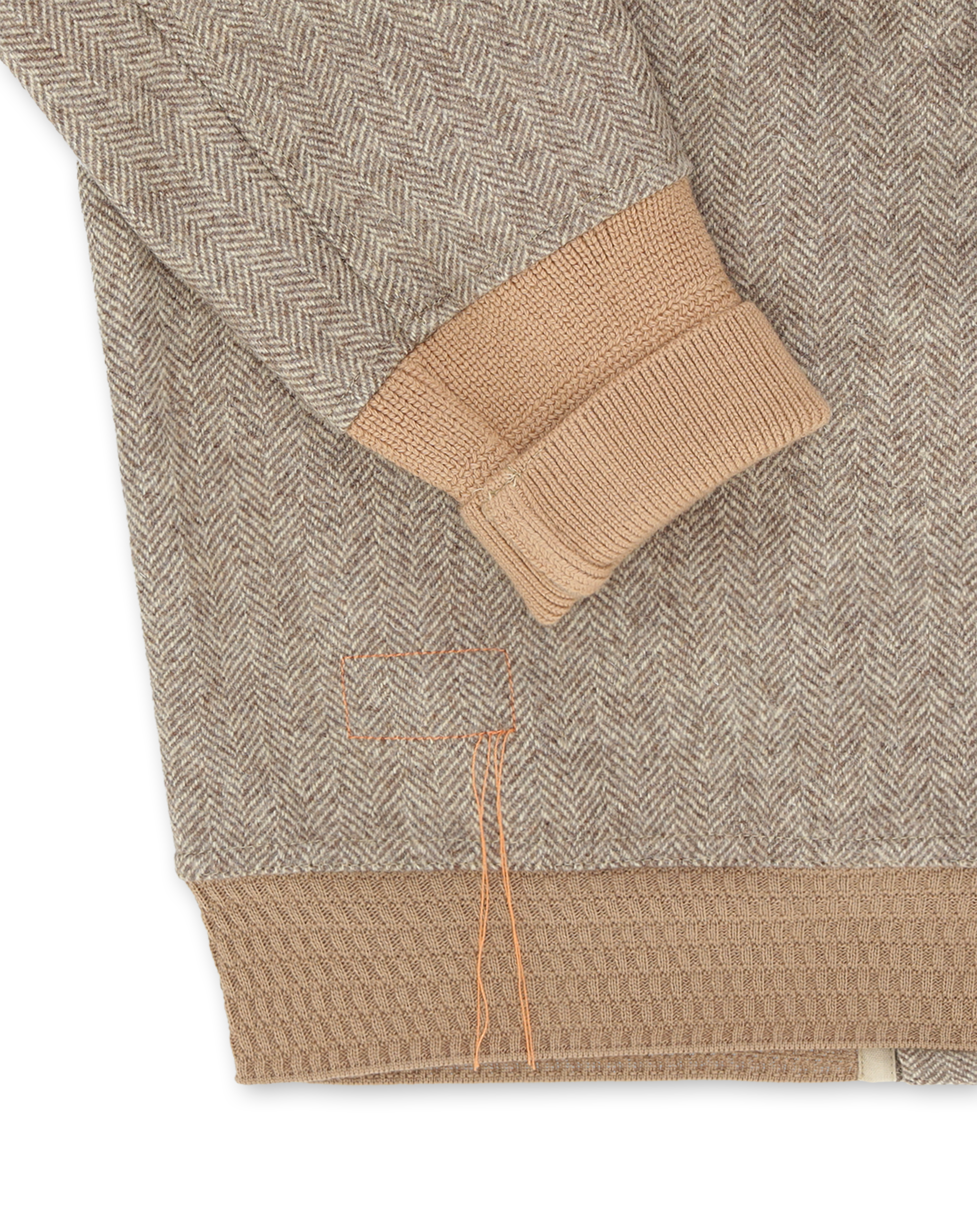 Cruiser Bomber In Herringbone Di Lana