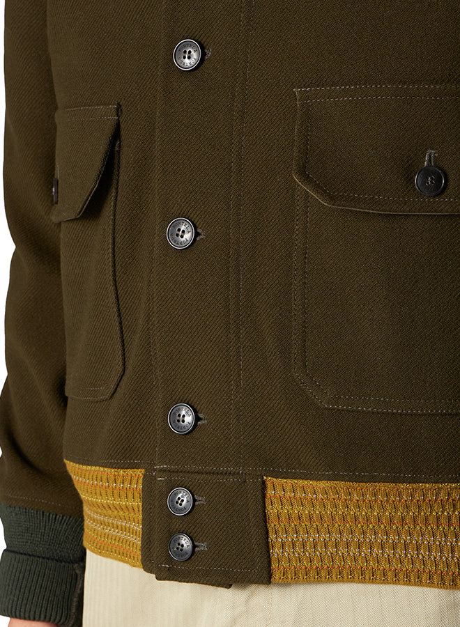 Cruiser Bomber In Twill di Lana