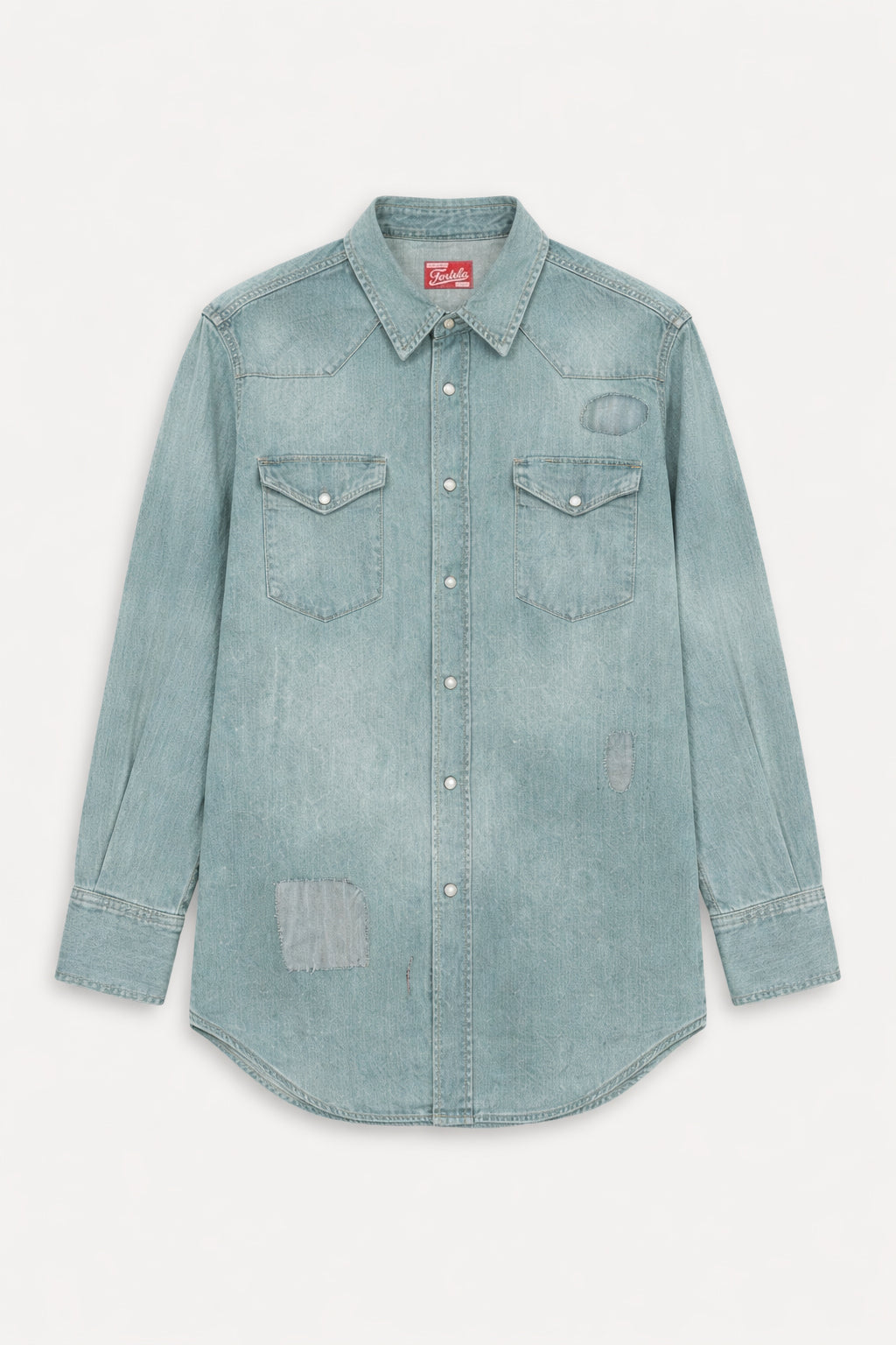 Jennyvint Camicia In Denim Custom Wash