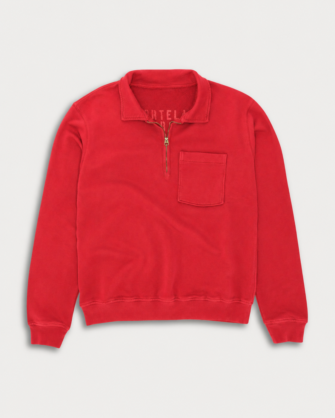 Yale Felpa In Cotone Felpato Con Colletto E Zip