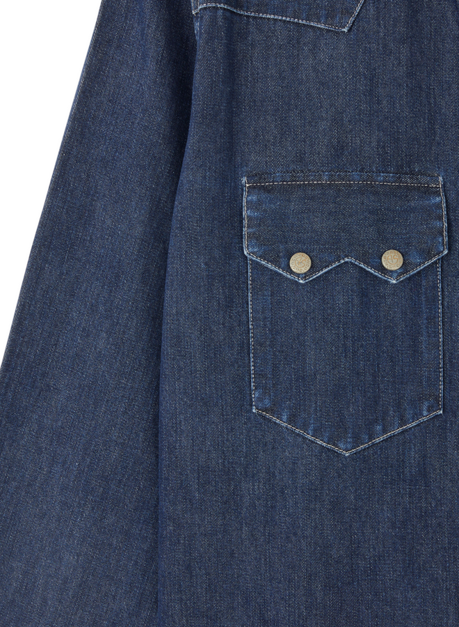 Elpaso Camicia Texana In Denim Stone Wash