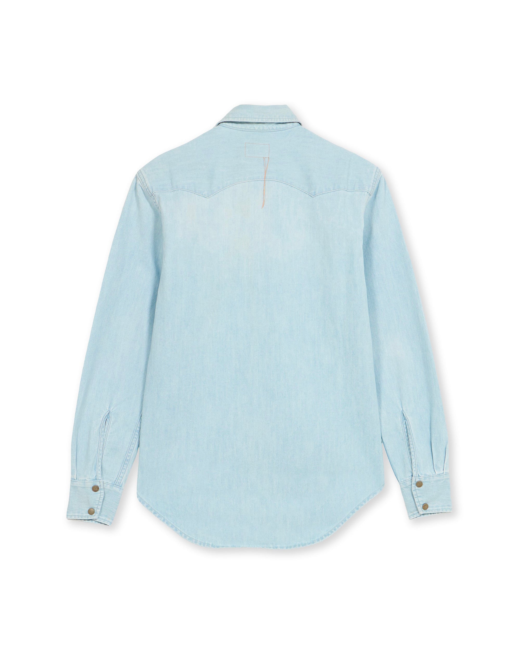 Elpasoj Camicia Texana In Denim Bleach Wash