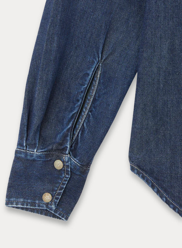 Elpaso Denim Western Shirt Stone Wash