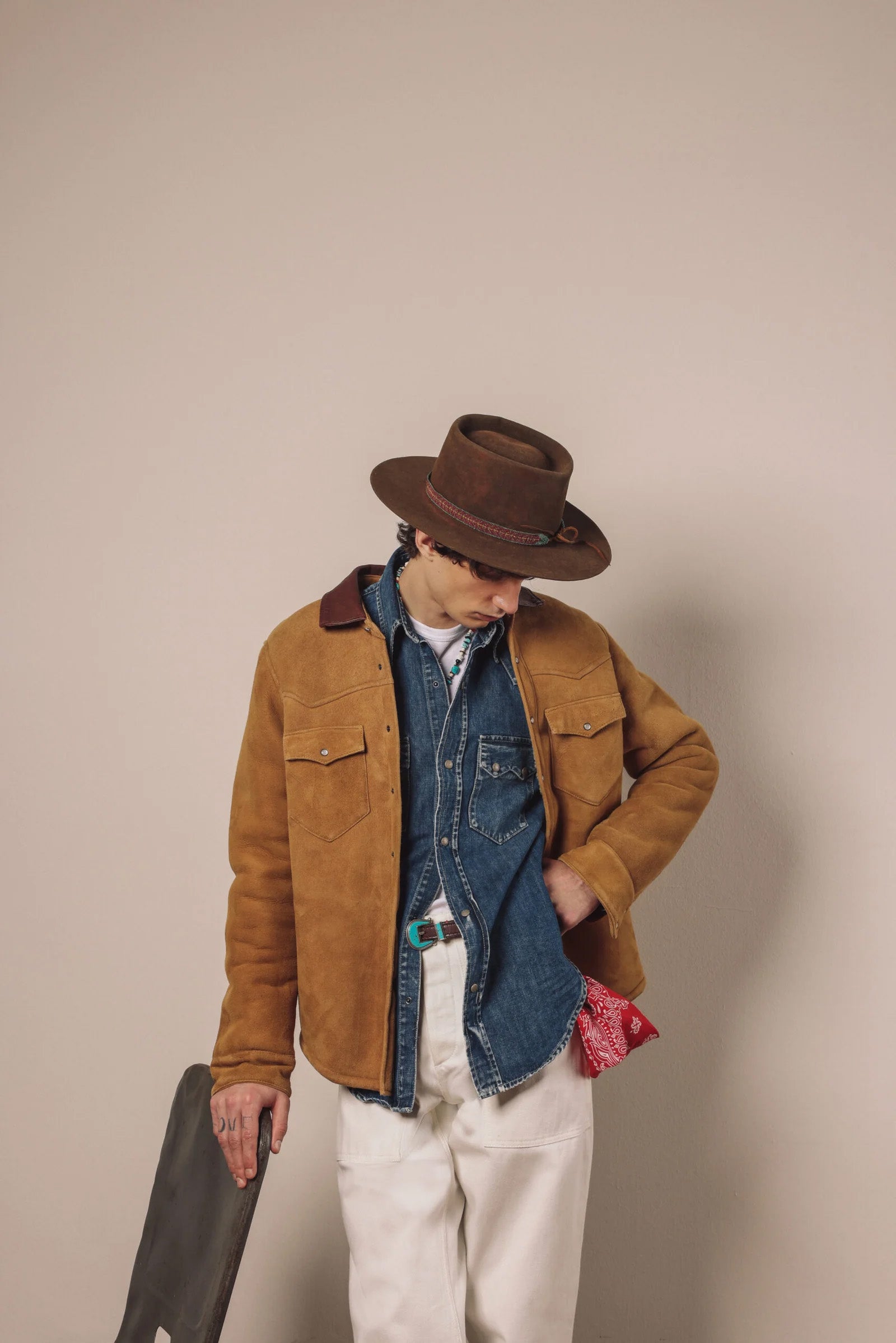 Elpaso Denim Western Shirt Stone Wash