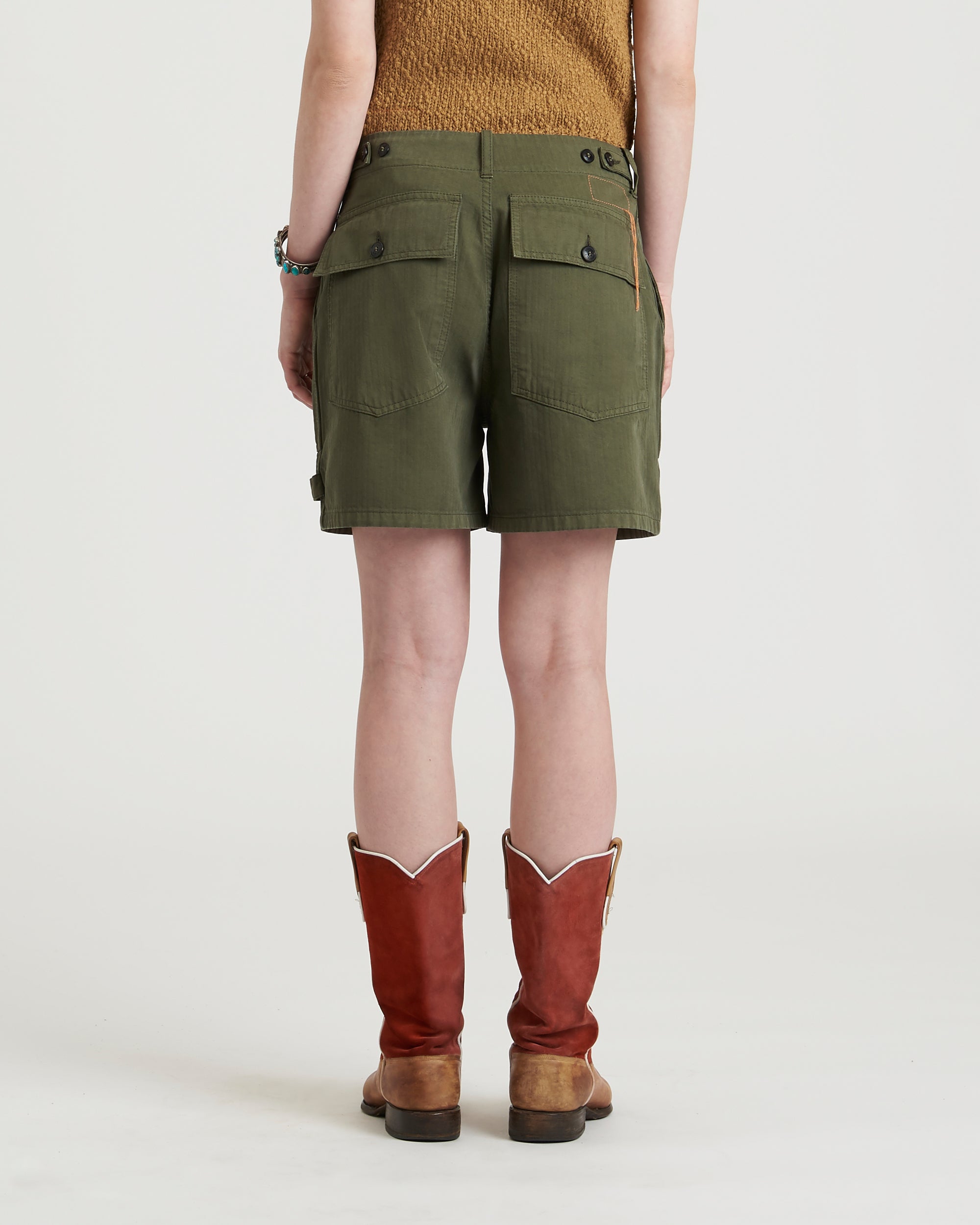 Jimt Shorts Fatigue In Herringbone Di Cotone
