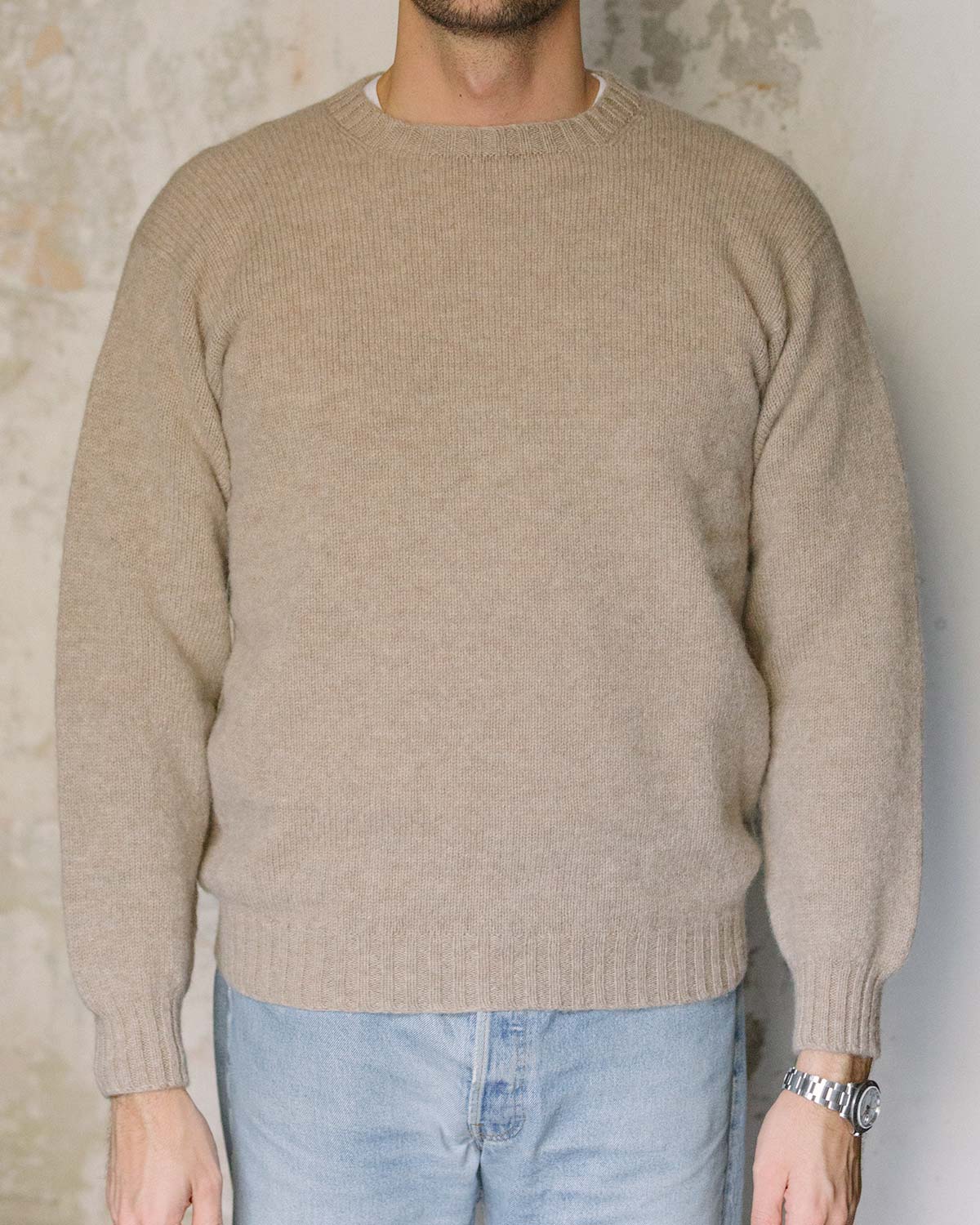 Shetlandcrewneck Maglione Girocollo In Lana