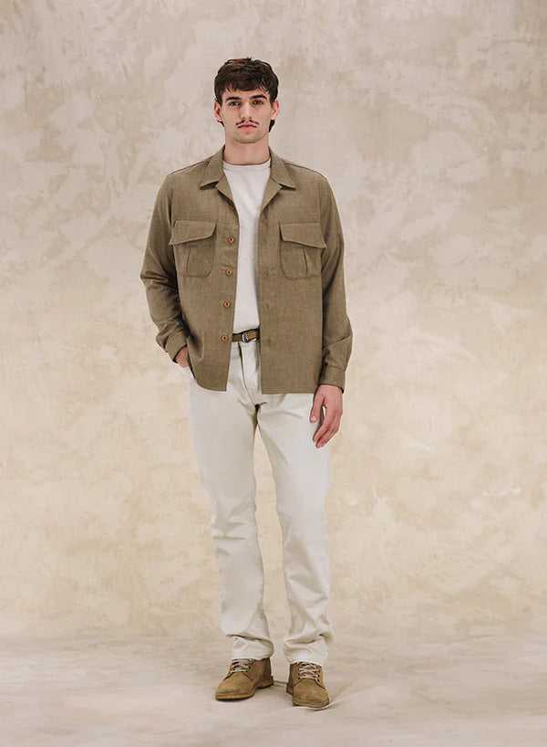 Fox Overshirt In Fresco Lana x Fox Fabrics