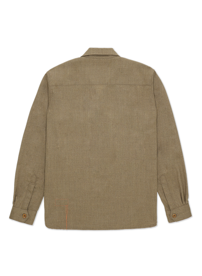 Fox Overshirt In Fresco Lana x Fox Fabrics