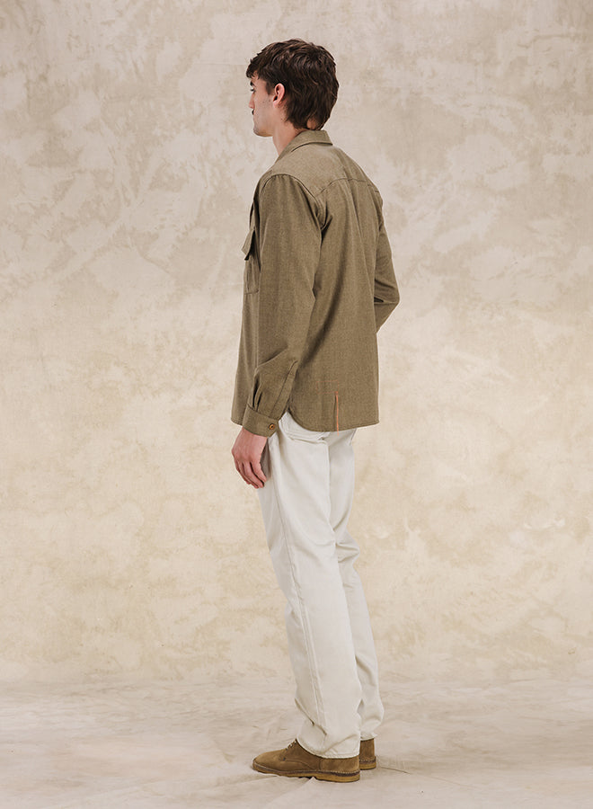 Fox Overshirt In Fresco Lana x Fox Fabrics