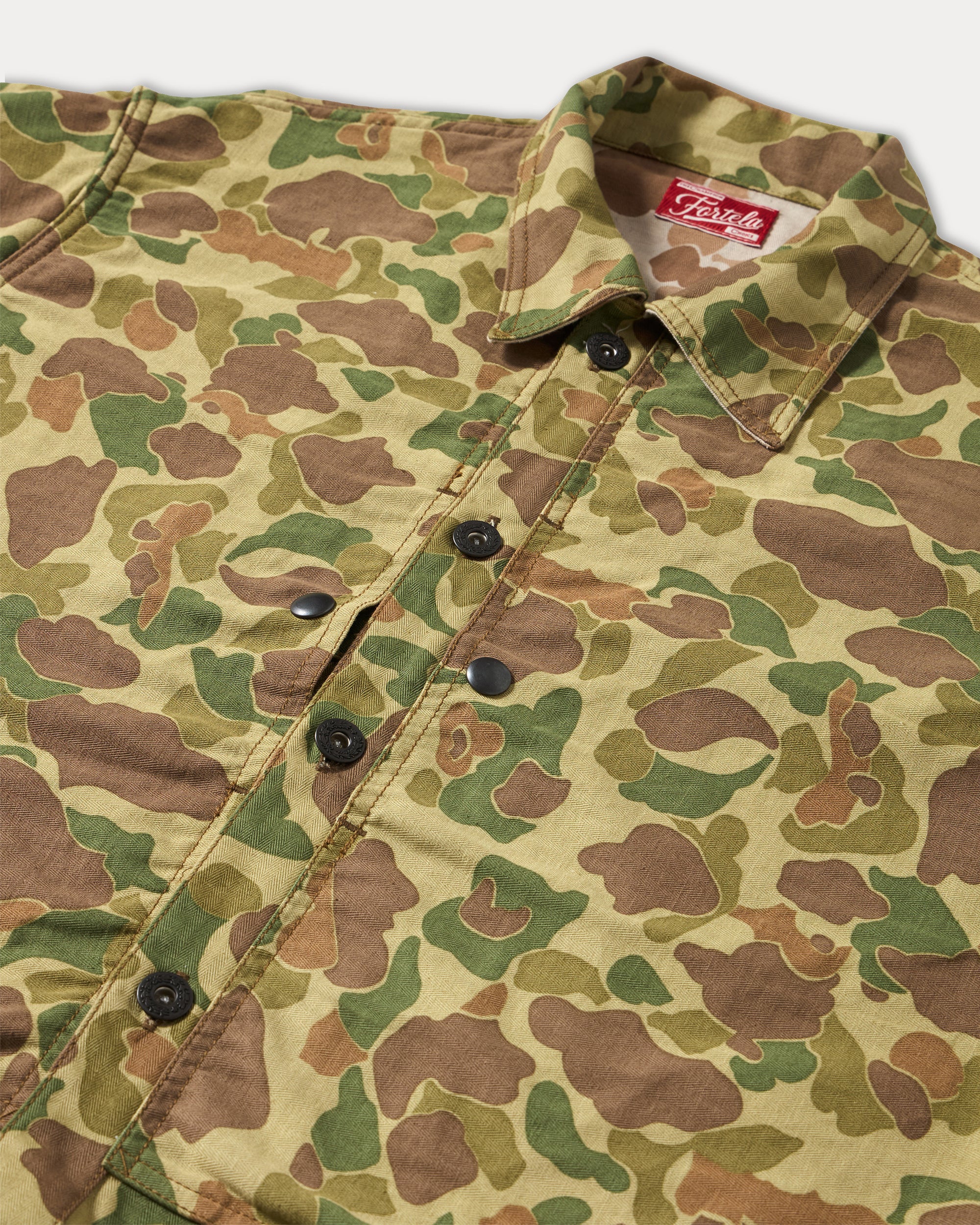 Frog Overshirt Camouflage In Cotone