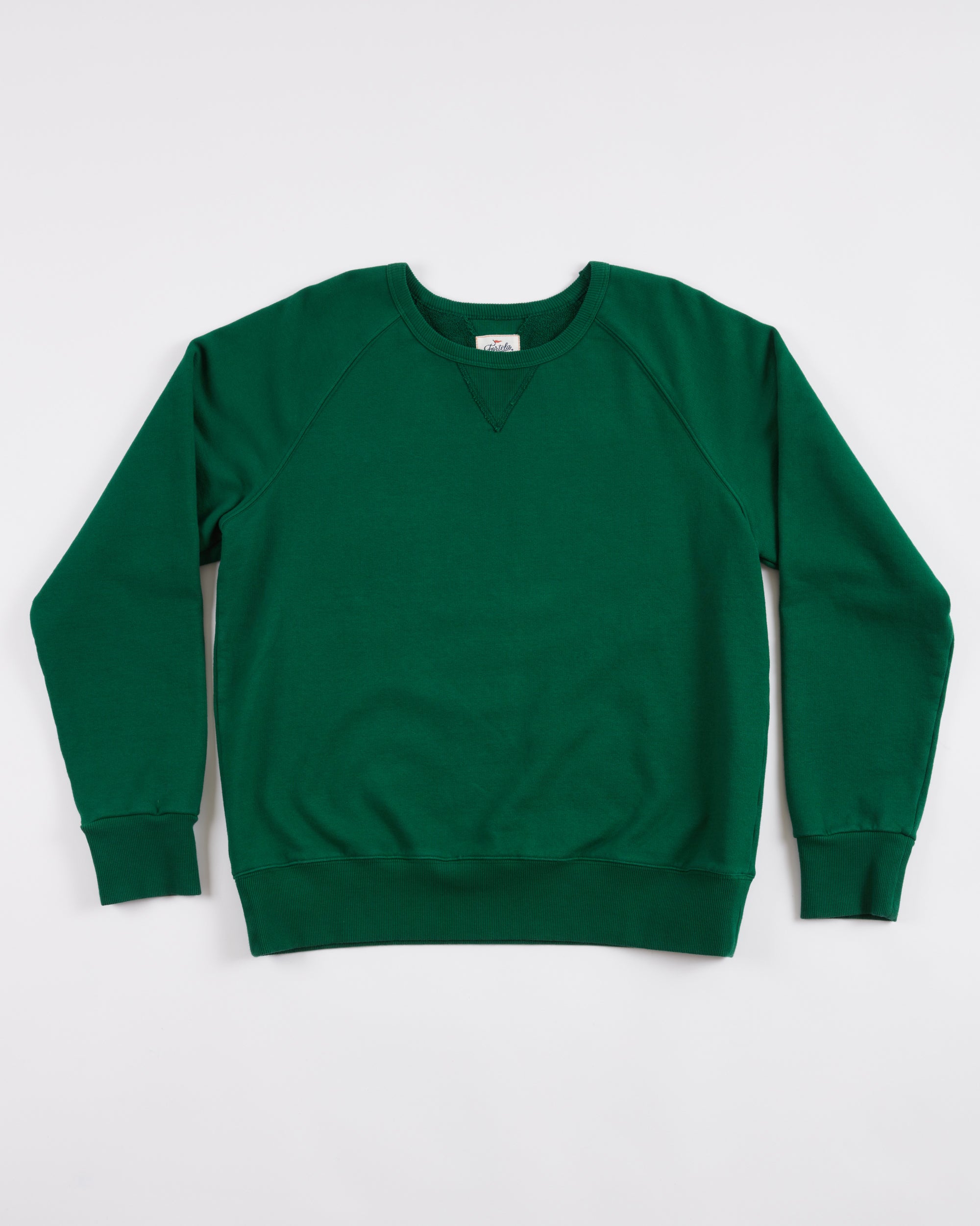 Harvard Crew Neck Fleece Jersey Sweatshirt with Raglan Sleeves