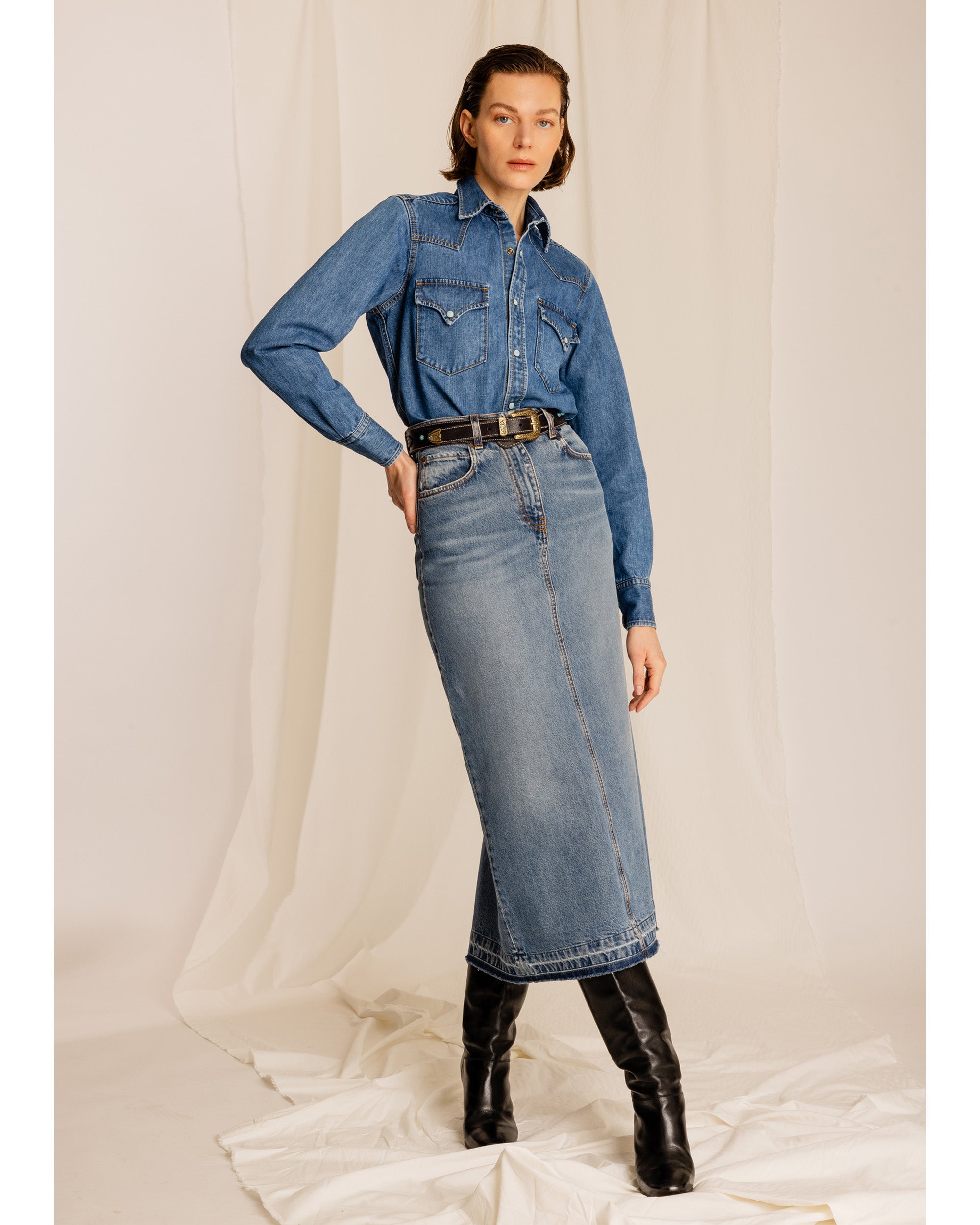 Jorgy Gonna In Denim Stone Wash