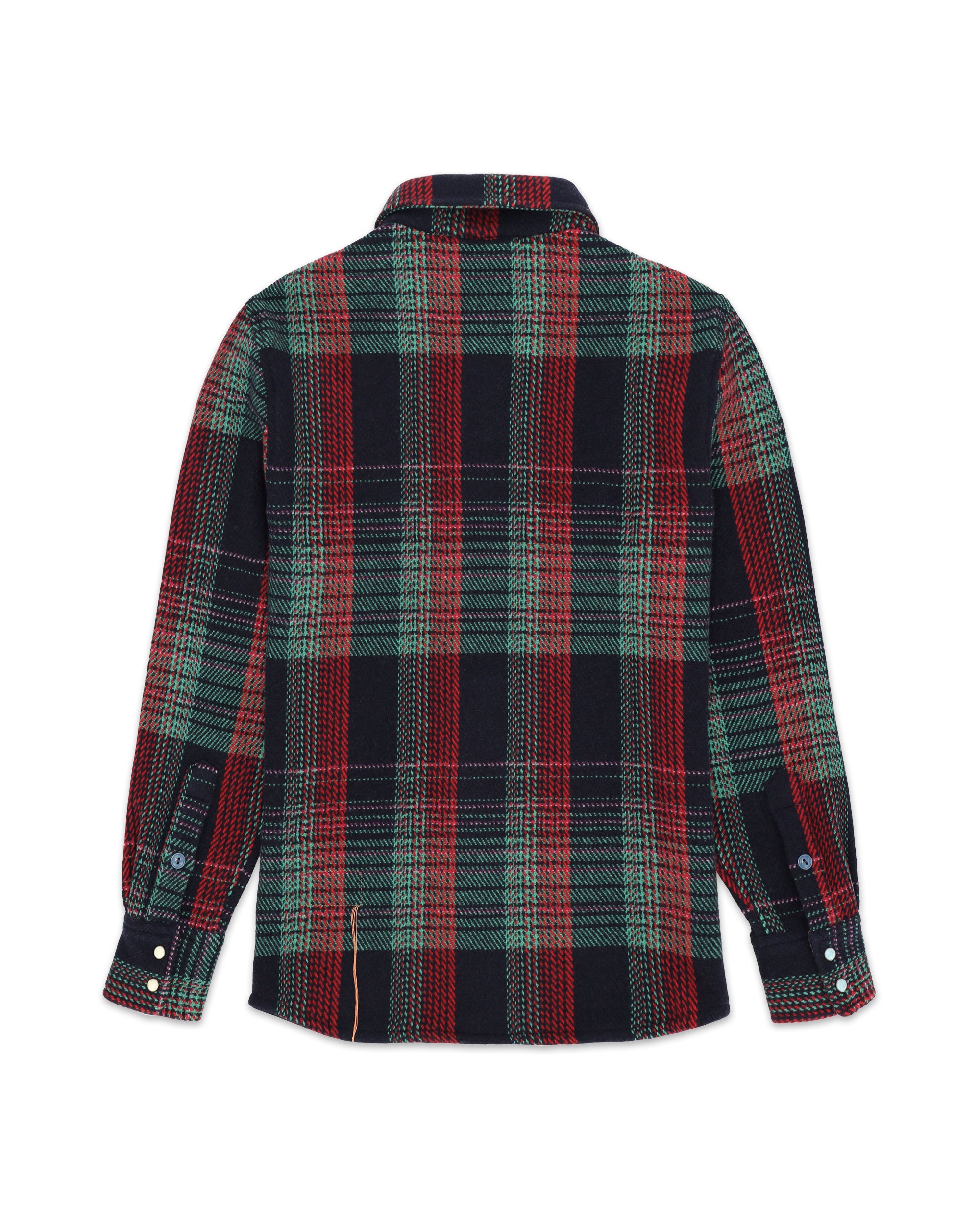 Granddad Overshirt In Plaid di Lana e Cashmere