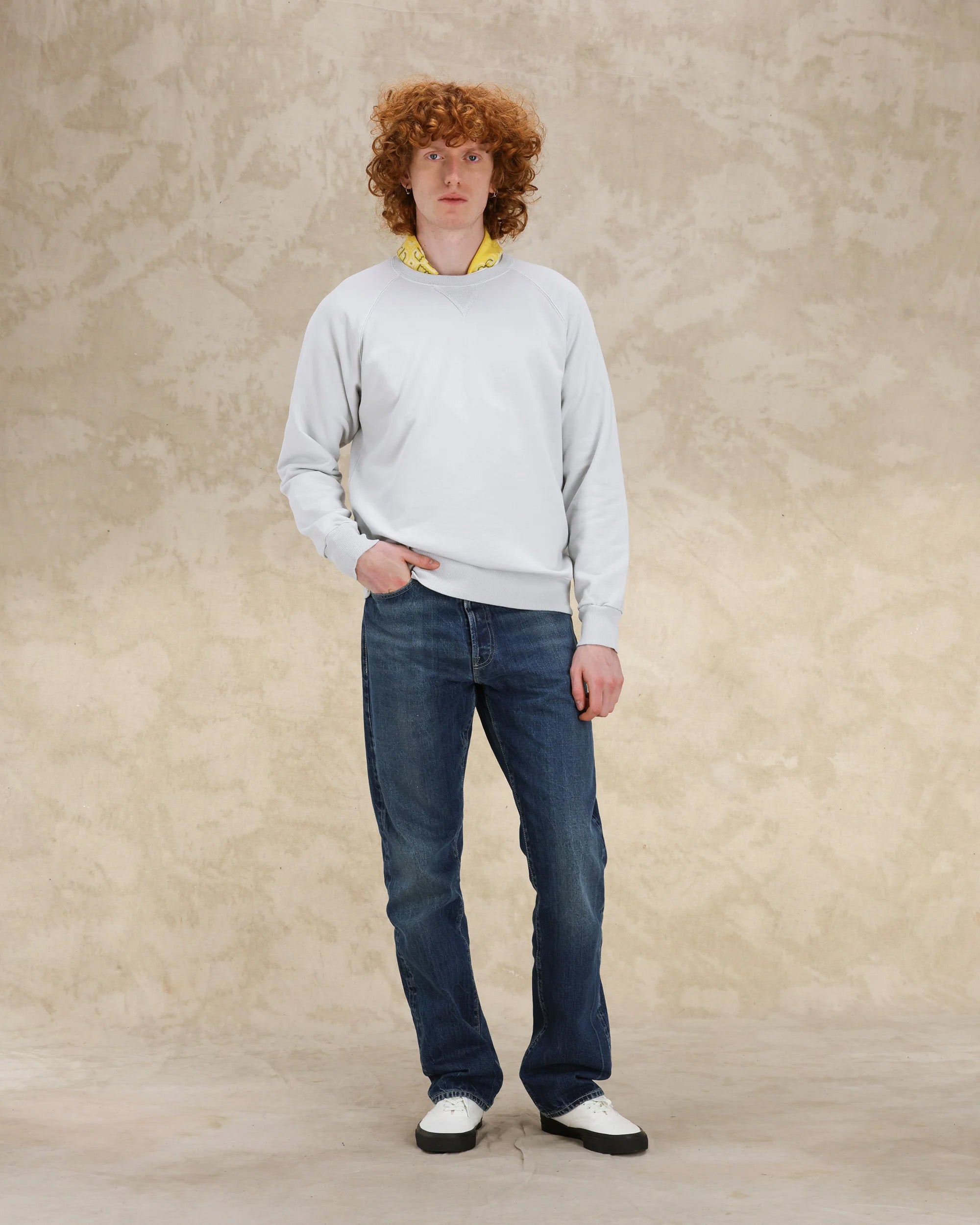 Harvard Felpa Girocollo in Jersey Garzato con taglio Raglan