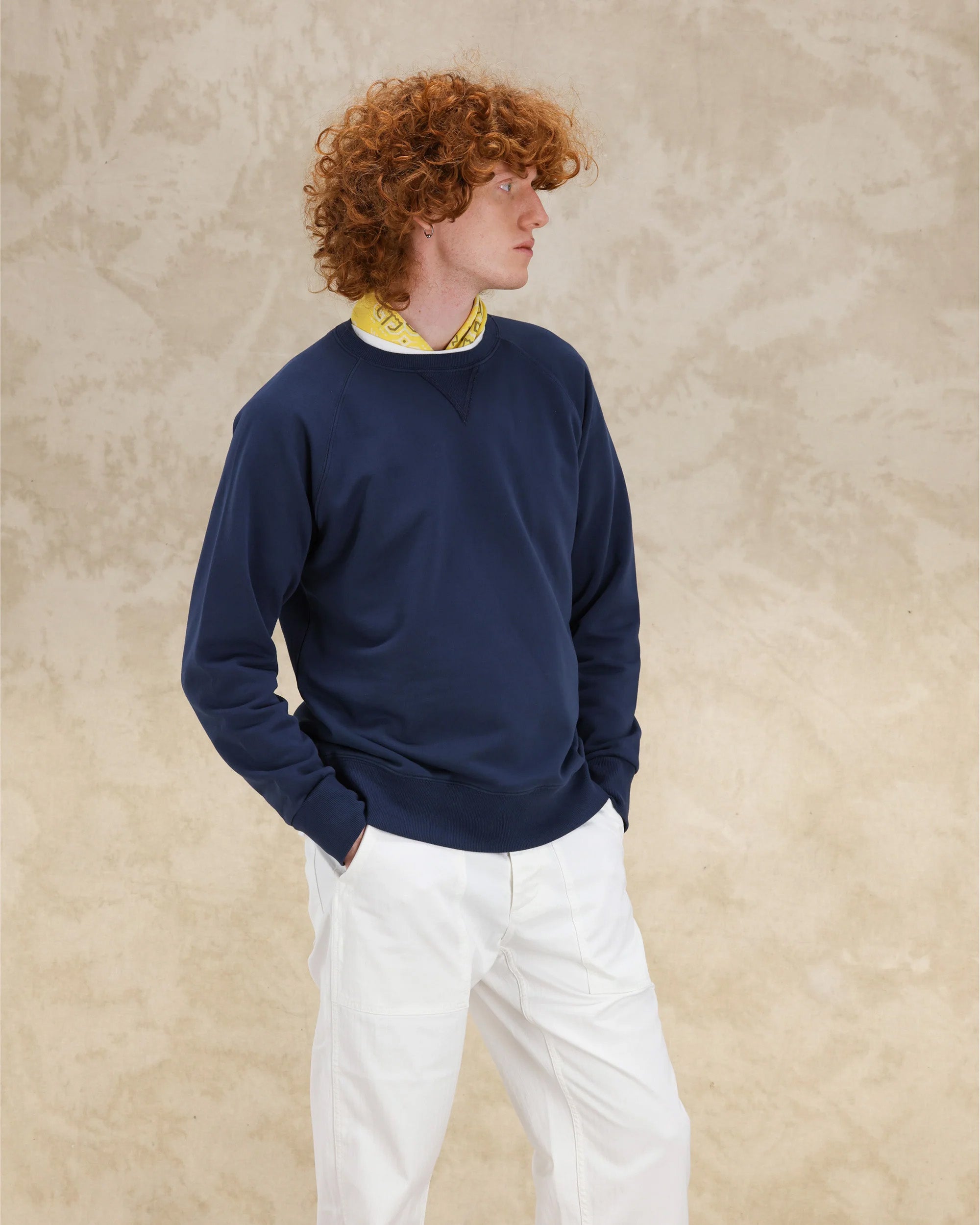 Harvard Felpa Girocollo in Jersey Garzato con taglio Raglan