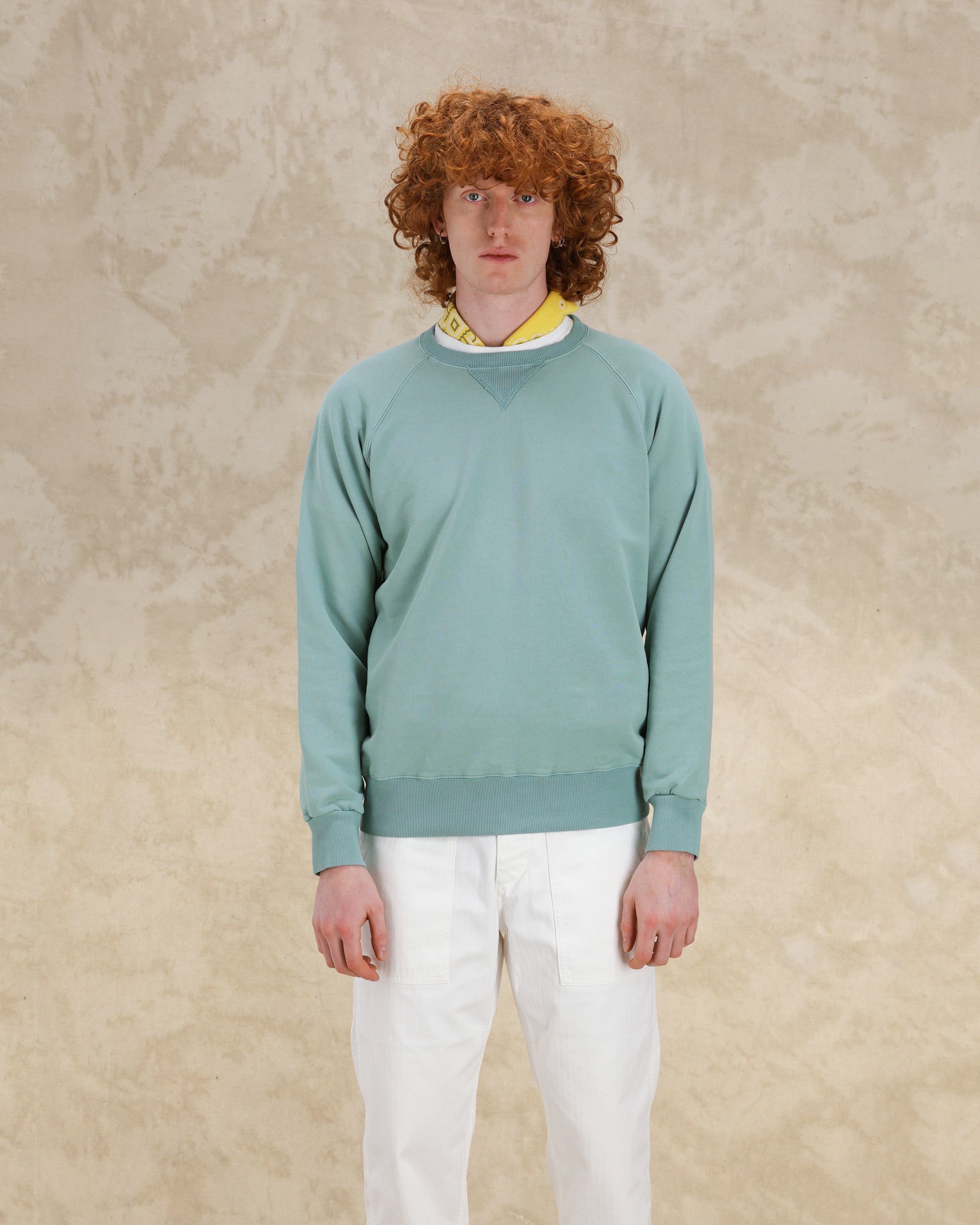 Harvard Felpa Girocollo in Jersey Garzato con taglio Raglan