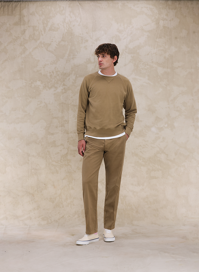 Harvard Felpa Girocollo in Jersey Garzato con taglio Raglan