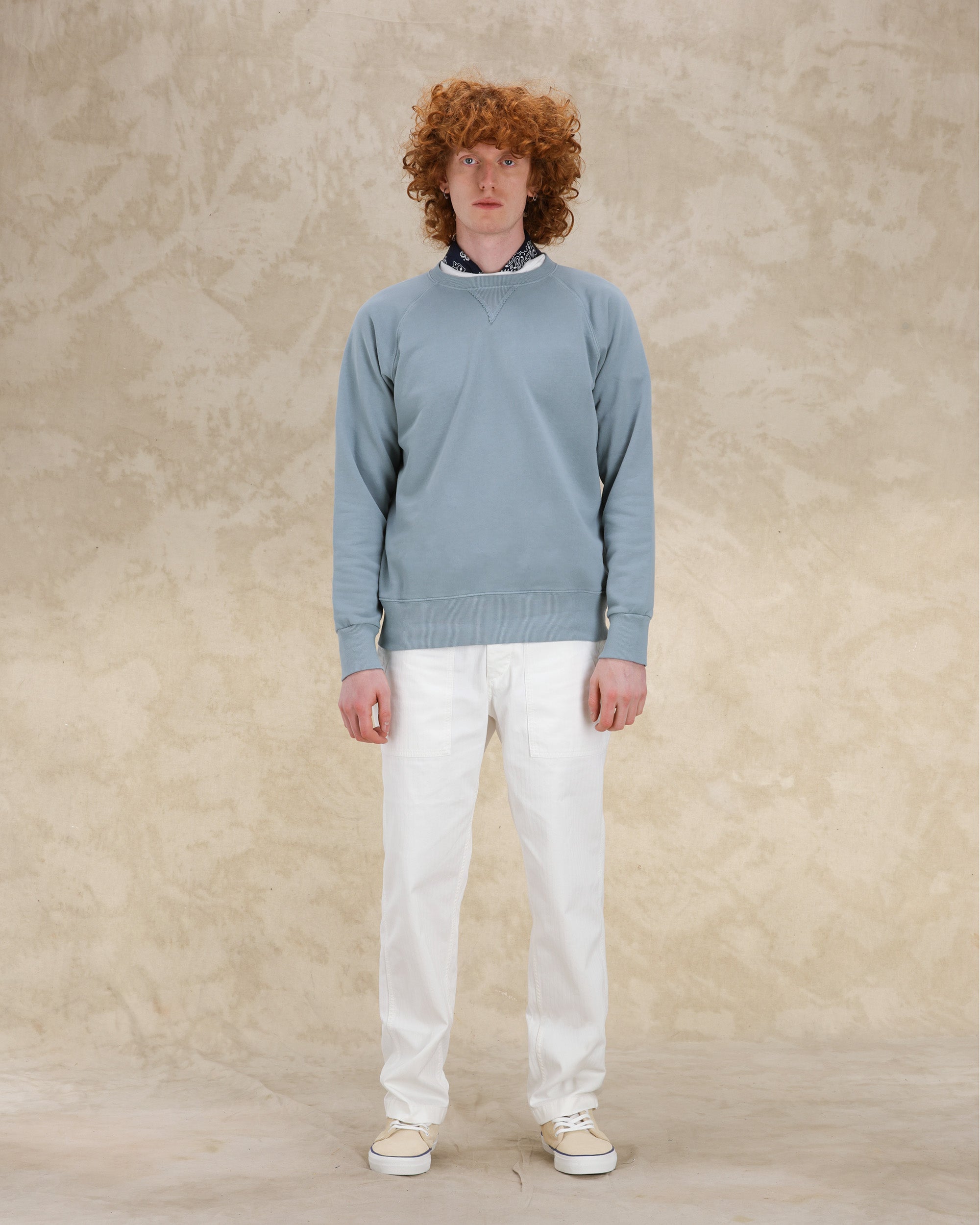 Harvard Felpa Girocollo in Jersey Garzato con taglio Raglan