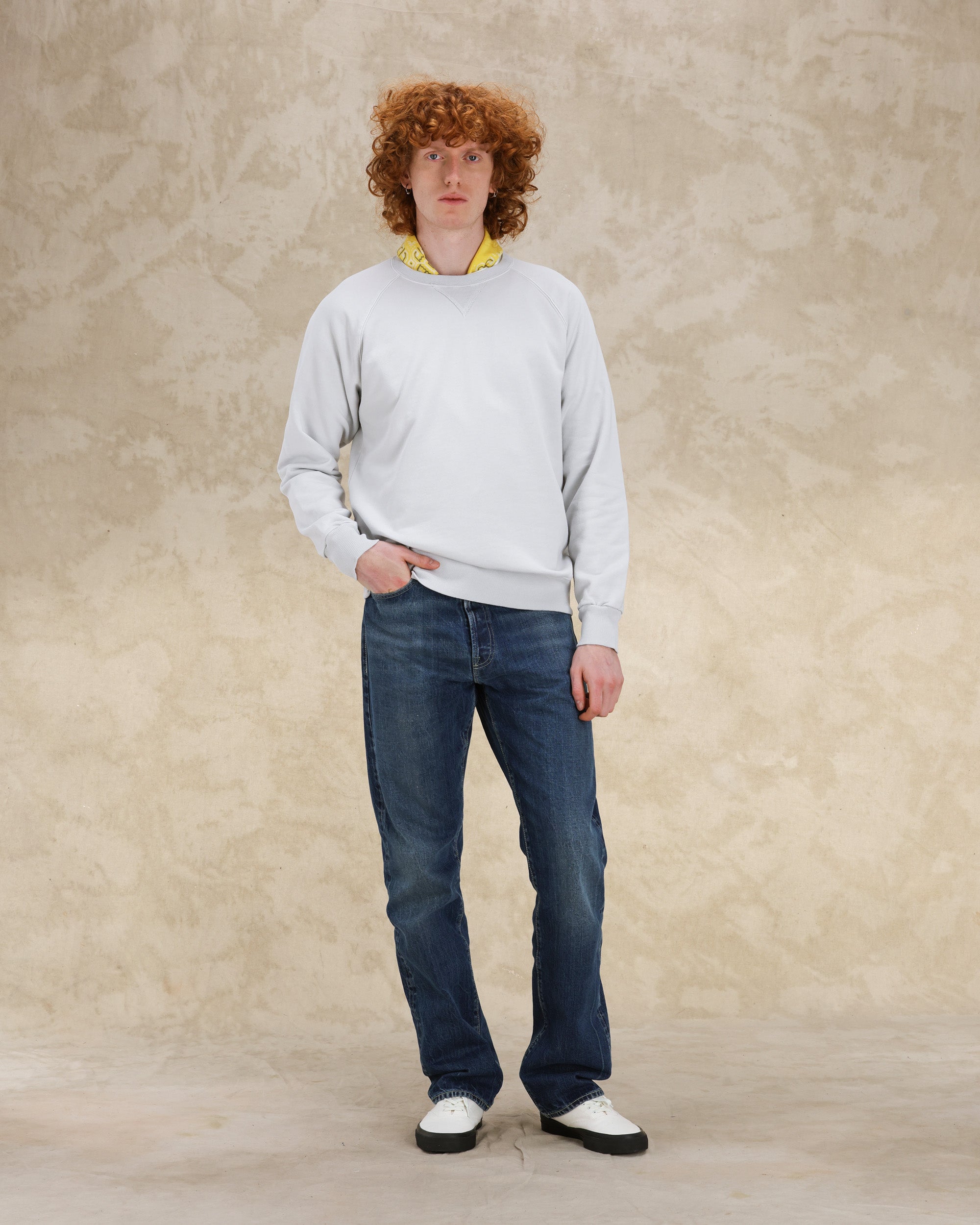 Harvard Felpa Girocollo in Jersey Garzato con taglio Raglan