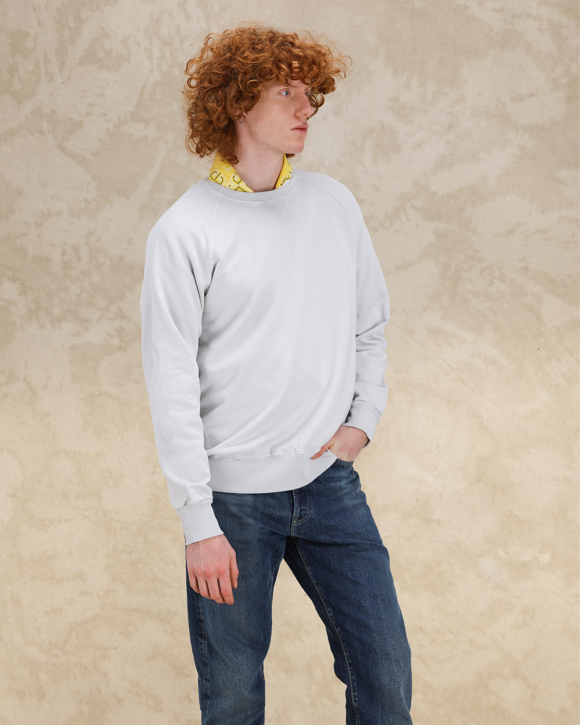 Harvard Felpa Girocollo in Jersey Garzato con taglio Raglan