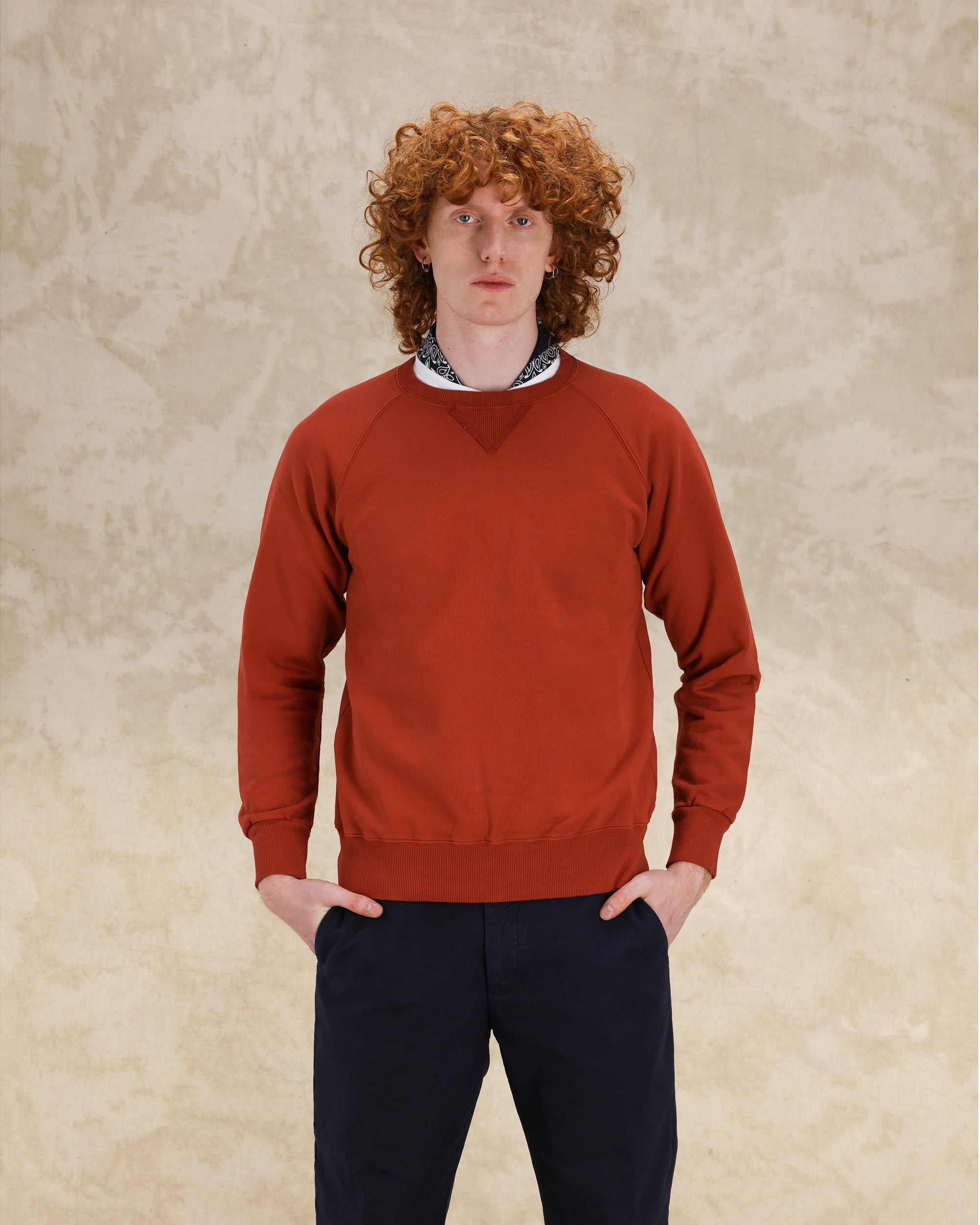 Harvard Felpa Girocollo in Jersey Garzato con taglio Raglan