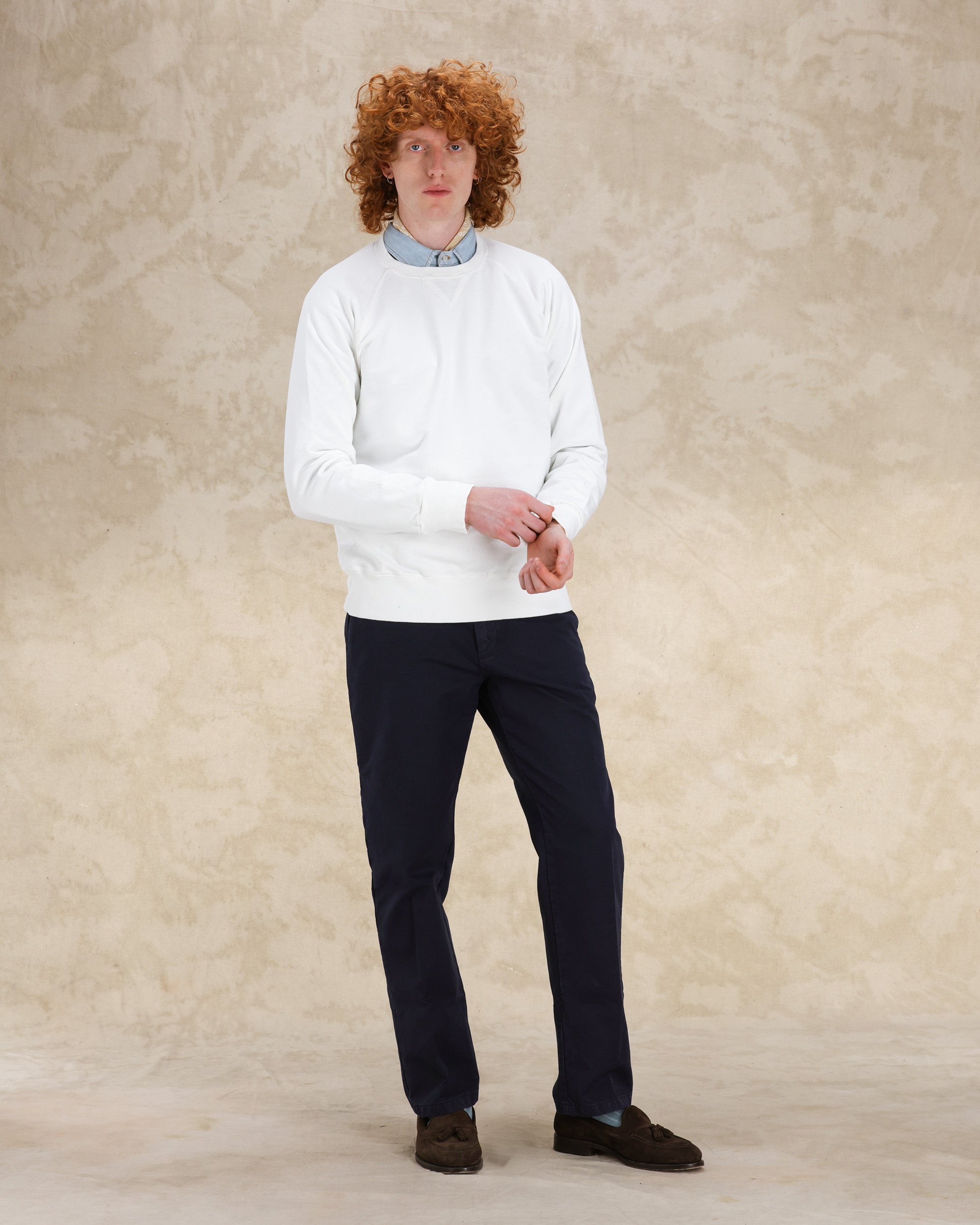 Harvard Felpa Girocollo in Jersey Garzato con taglio Raglan