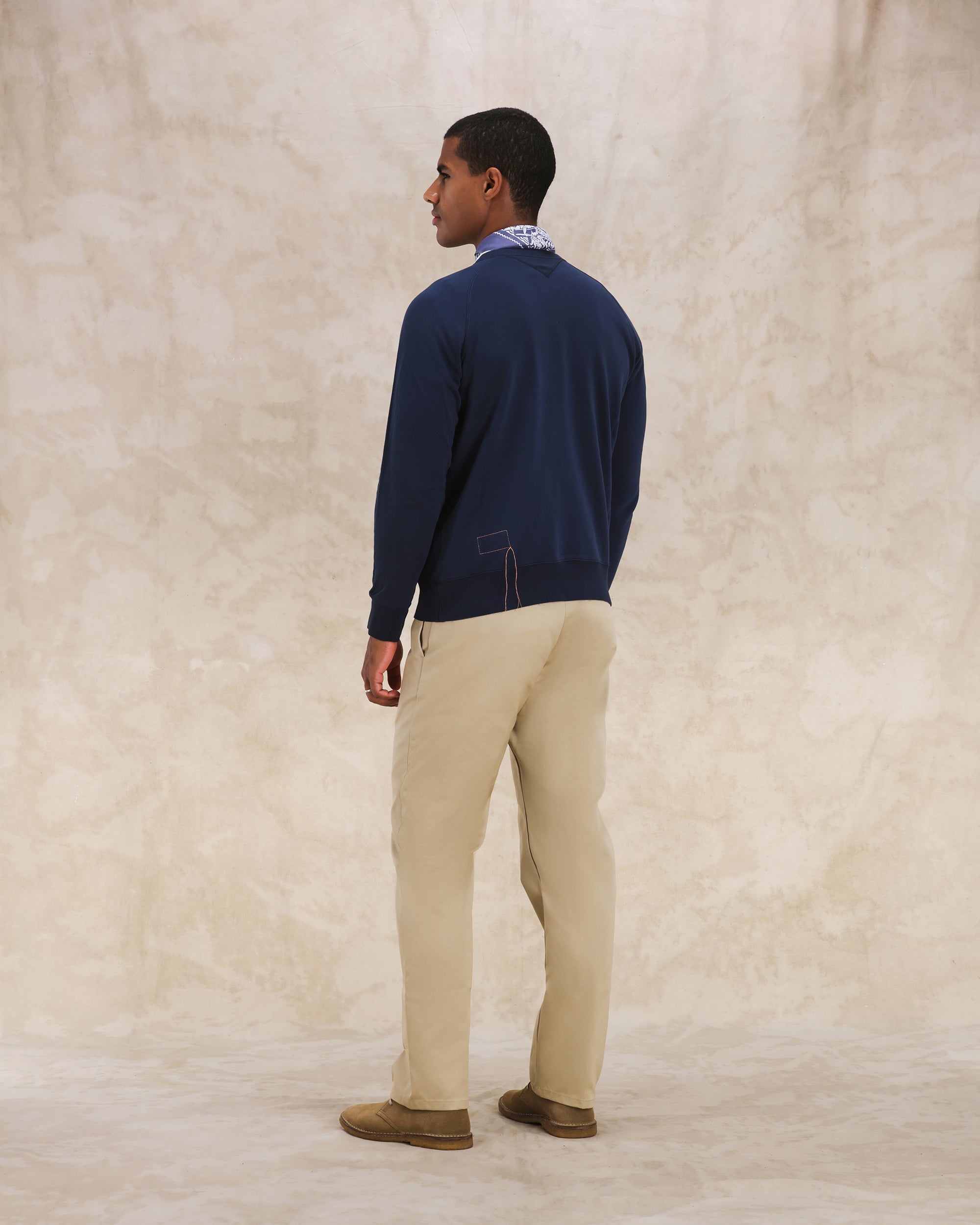 Harvard Felpa Girocollo in Jersey Felpato con taglio Raglan