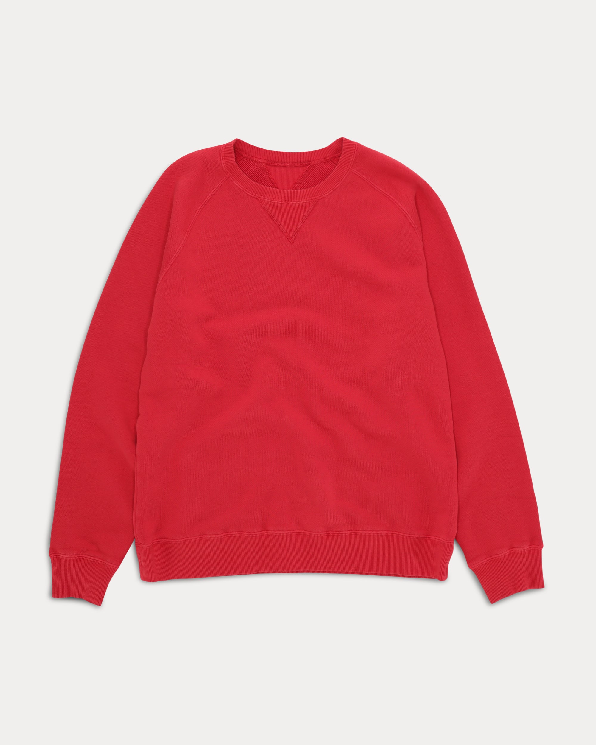 Harvard Crew Neck Fleece Jersey Sweatshirt with Raglan Sleeves