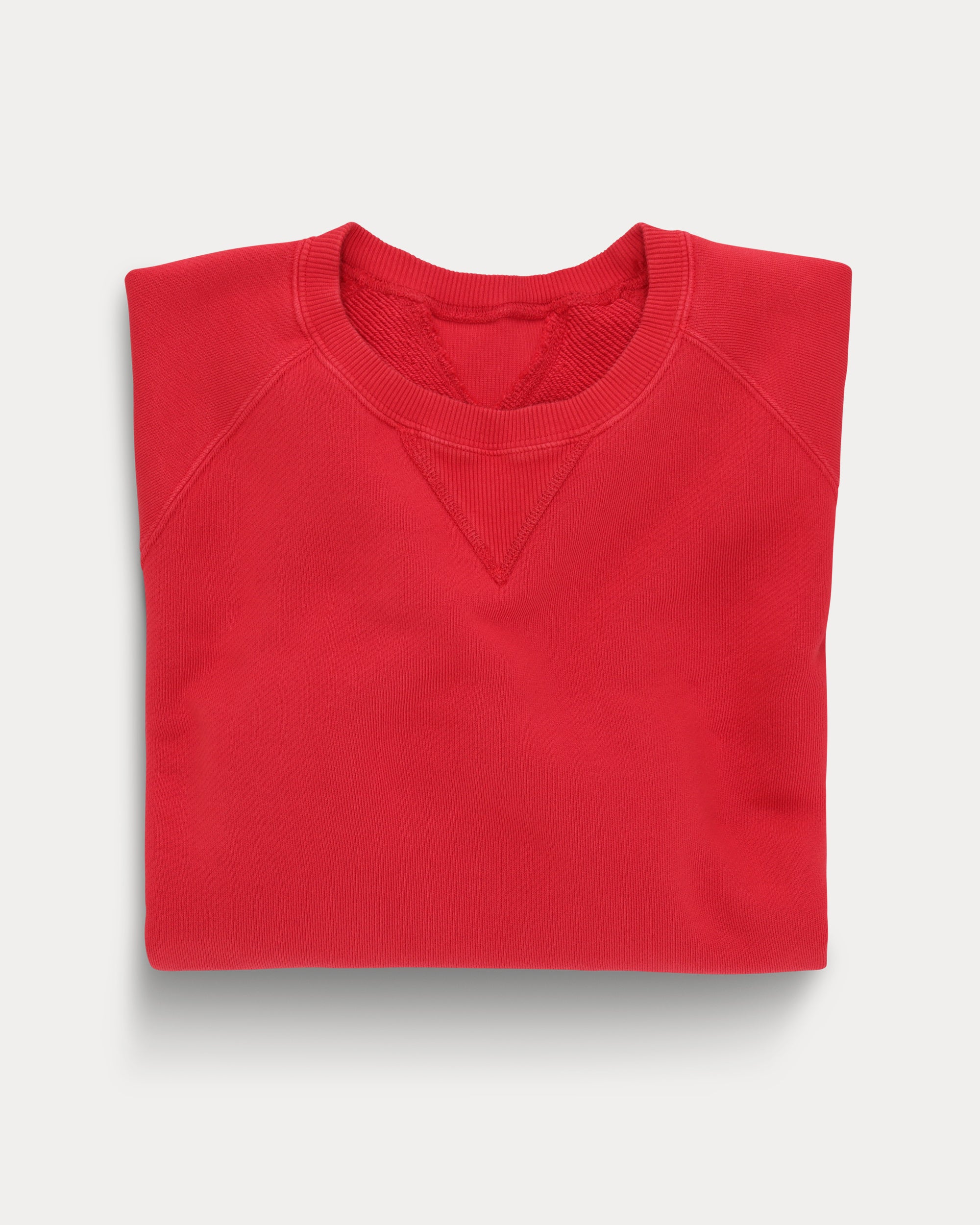 Harvard Crew Neck Fleece Jersey Sweatshirt with Raglan Sleeves