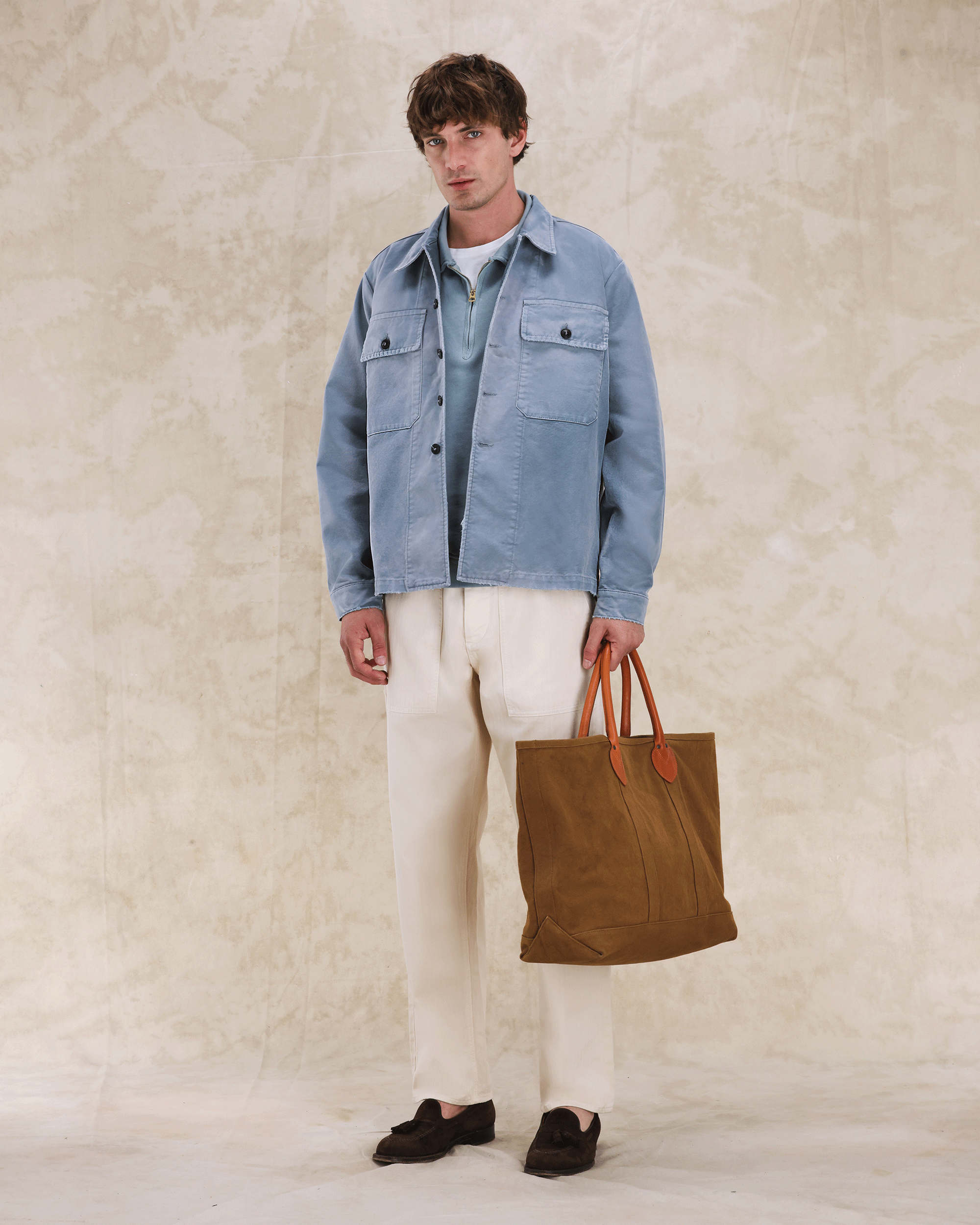 Helvetica Overshirt In Cotone Solarizzato