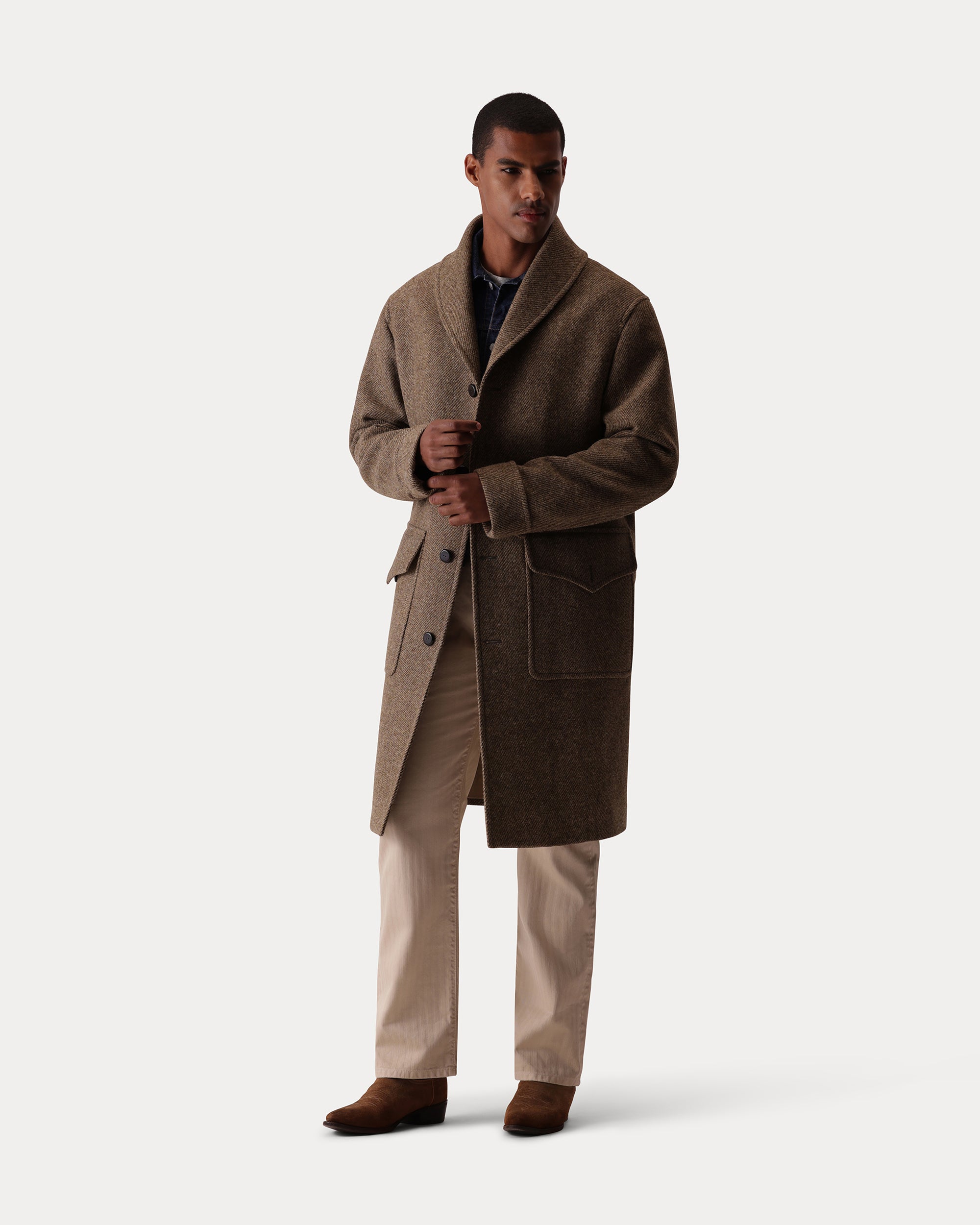 Hopkins Single-Breasted Wool Coat