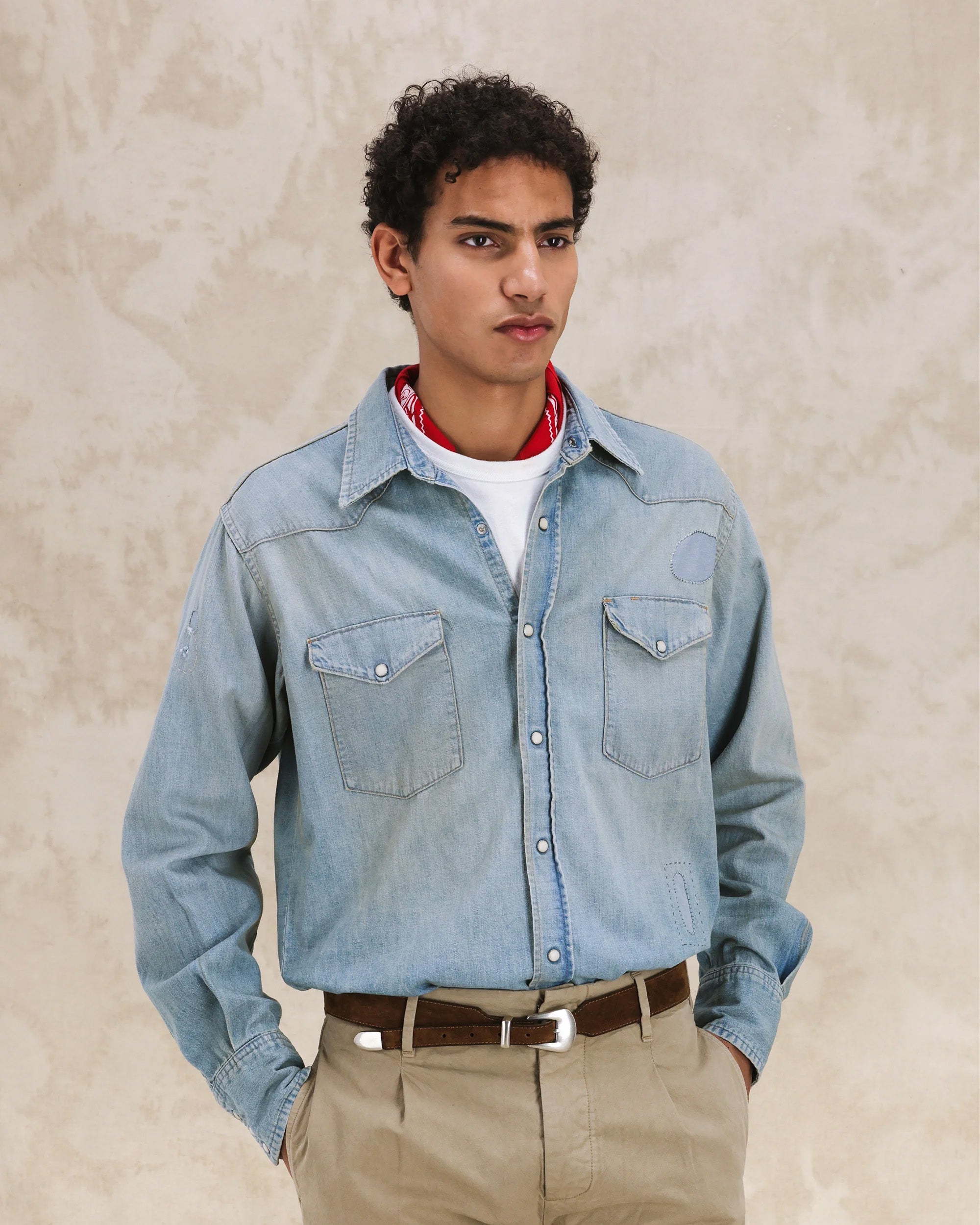Jennyvint Camicia In Denim Custom Wash