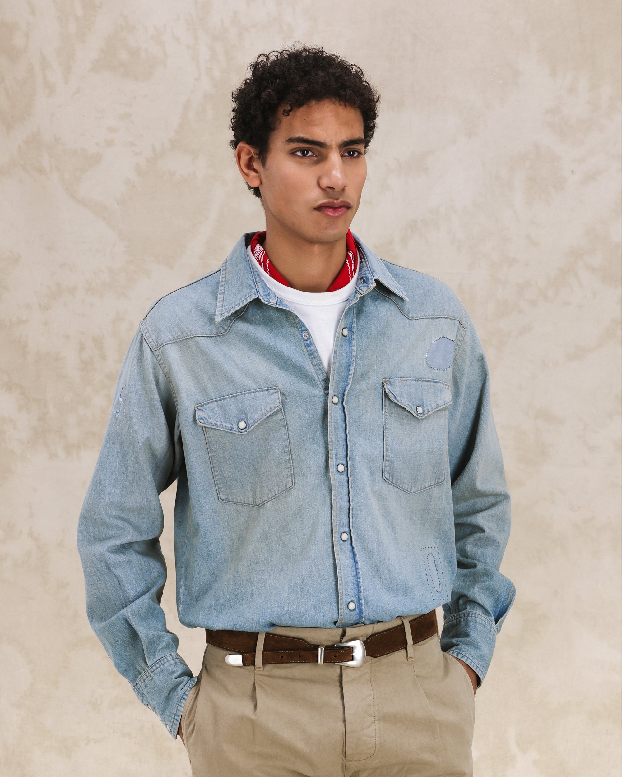 Jennyvint Camicia In Denim Custom Wash