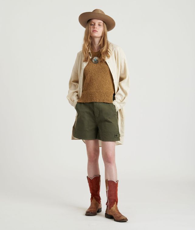 Jimt Shorts Fatigue In Herringbone Di Cotone