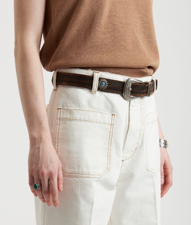 Joellet Pantaloni Wide Fit In Denim Ecrù