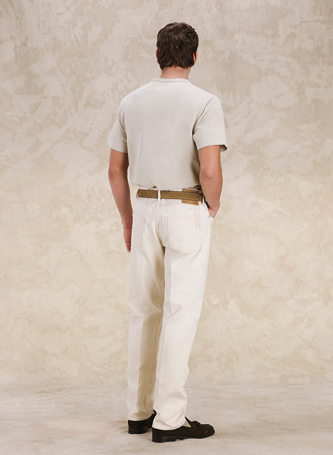 JohnJap Japan Denim Cimosato 5 Tasche Regular Fit Ecru'