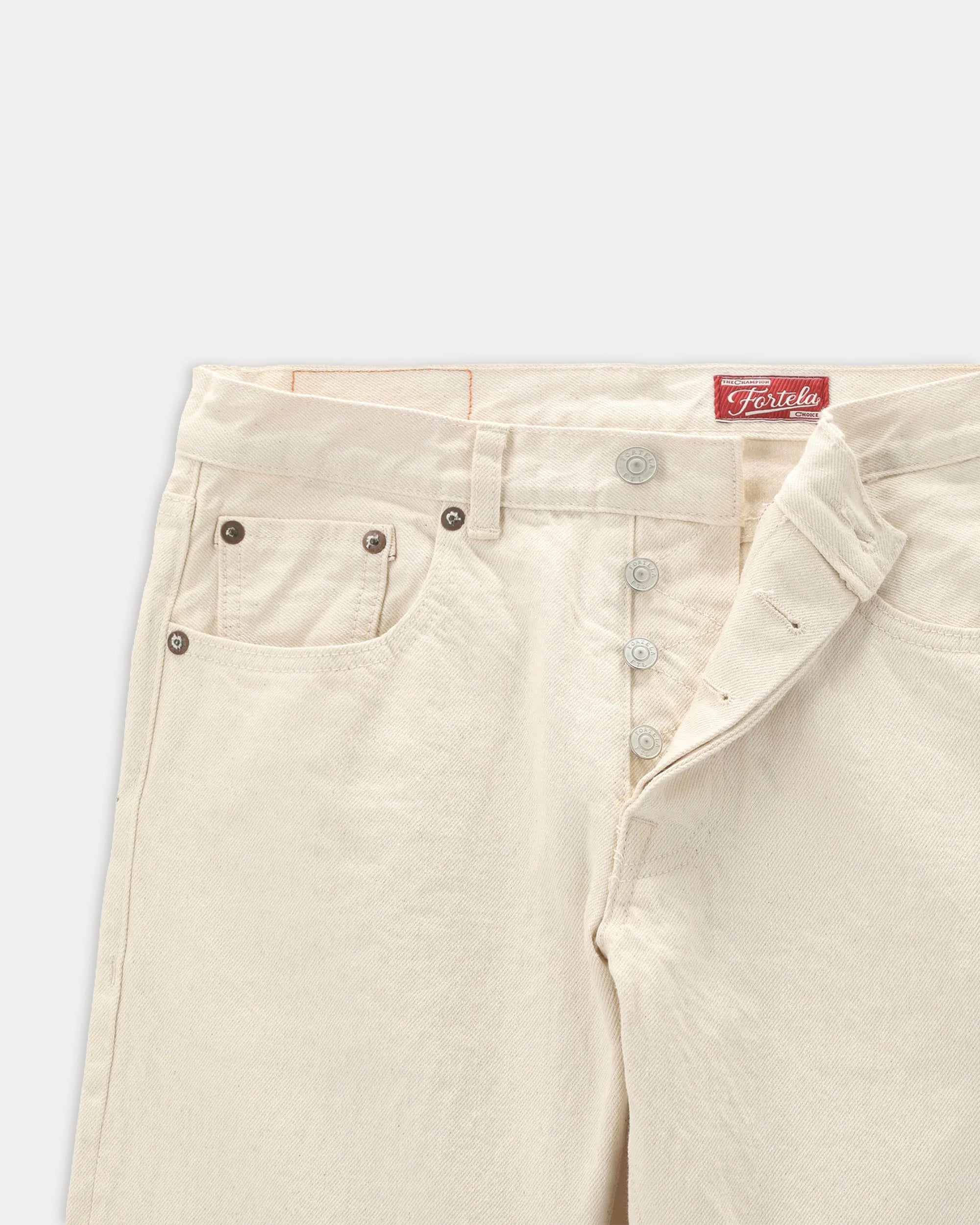 JohnJap Japan Denim Cimosato 5 Tasche Regular Fit Ecrù - L29''