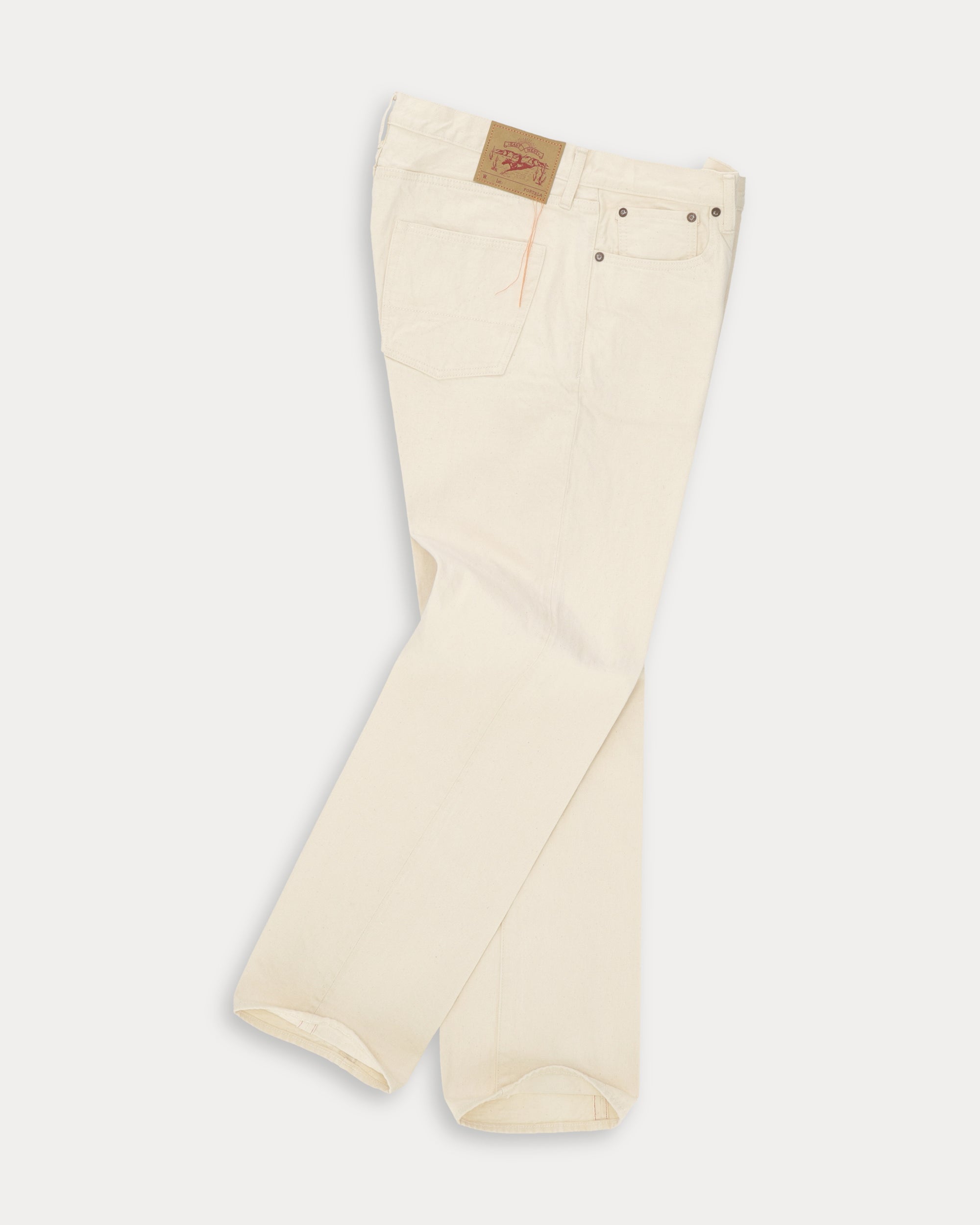 JohnJap Japan Denim Cimosato 5 Tasche Regular Fit Ecrù - L33''