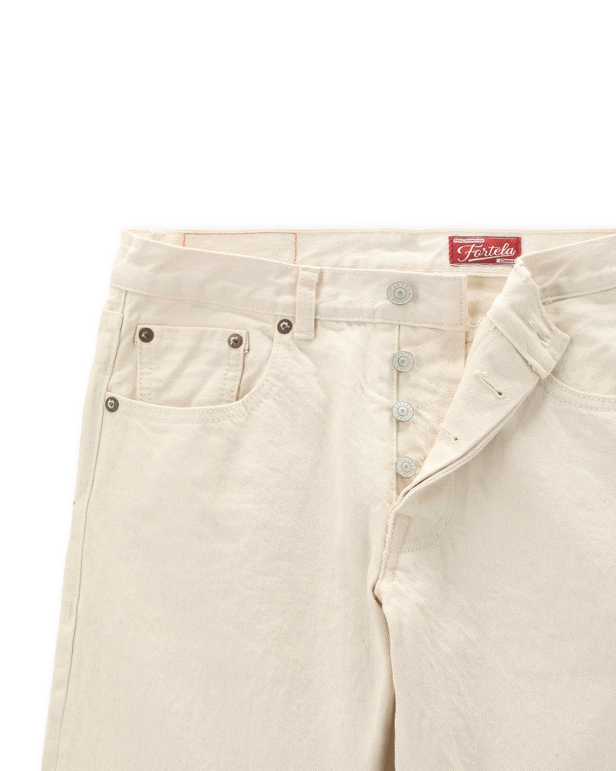 JohnJap Japan Denim Cimosato 5 Tasche Regular Fit Ecru'