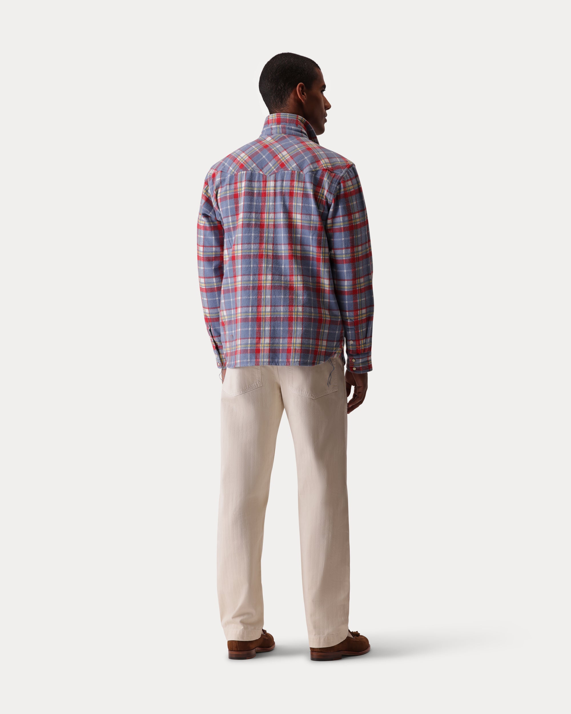 Josh Camicia texana in Cotone a Quadri