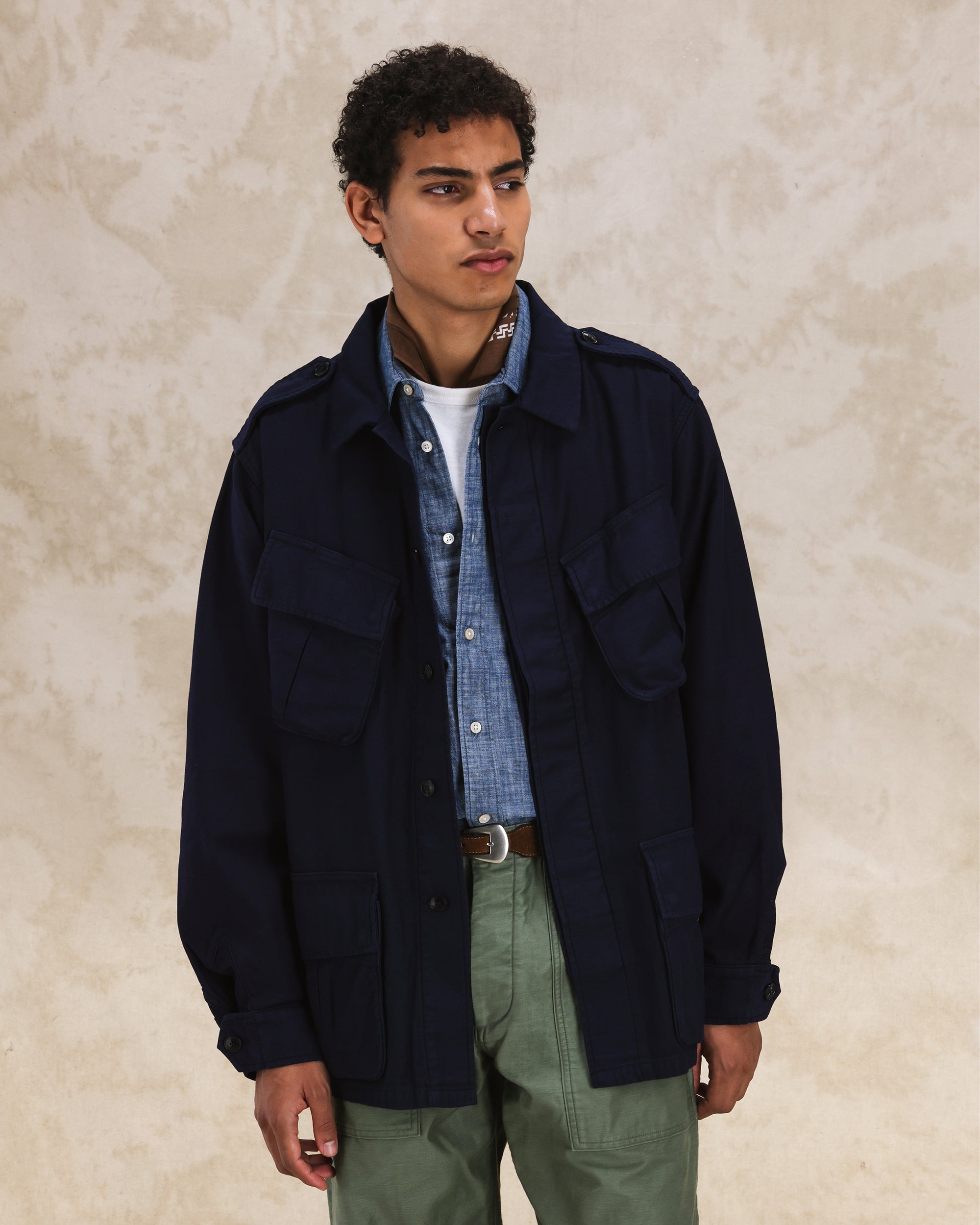 Jungle Giacca Con Tasche In Cotone