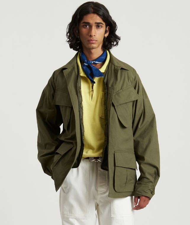 Junglet Giacca Con Tasche In Cotone