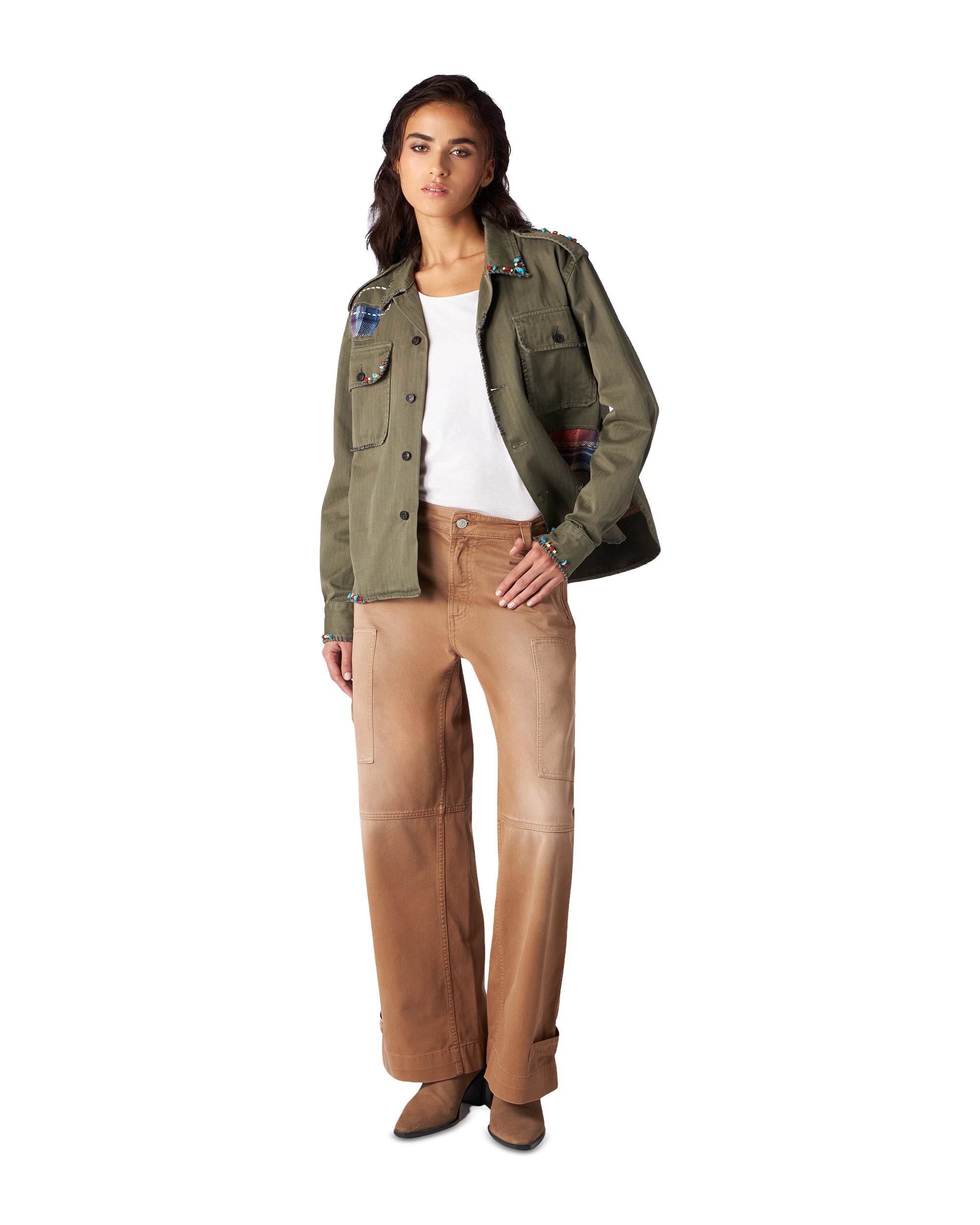 Juniat Trousers Cargo Twill Cotton