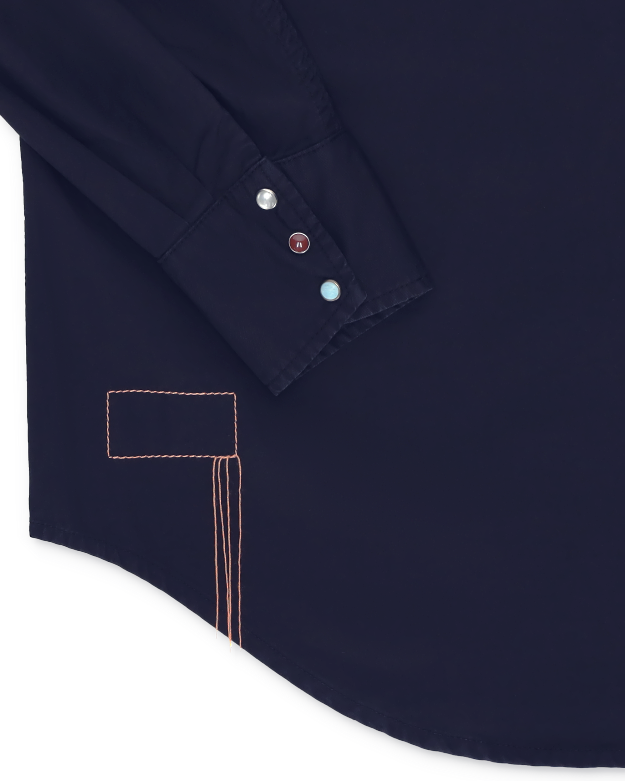 Kayacebb Camicia Western Bottone Nero