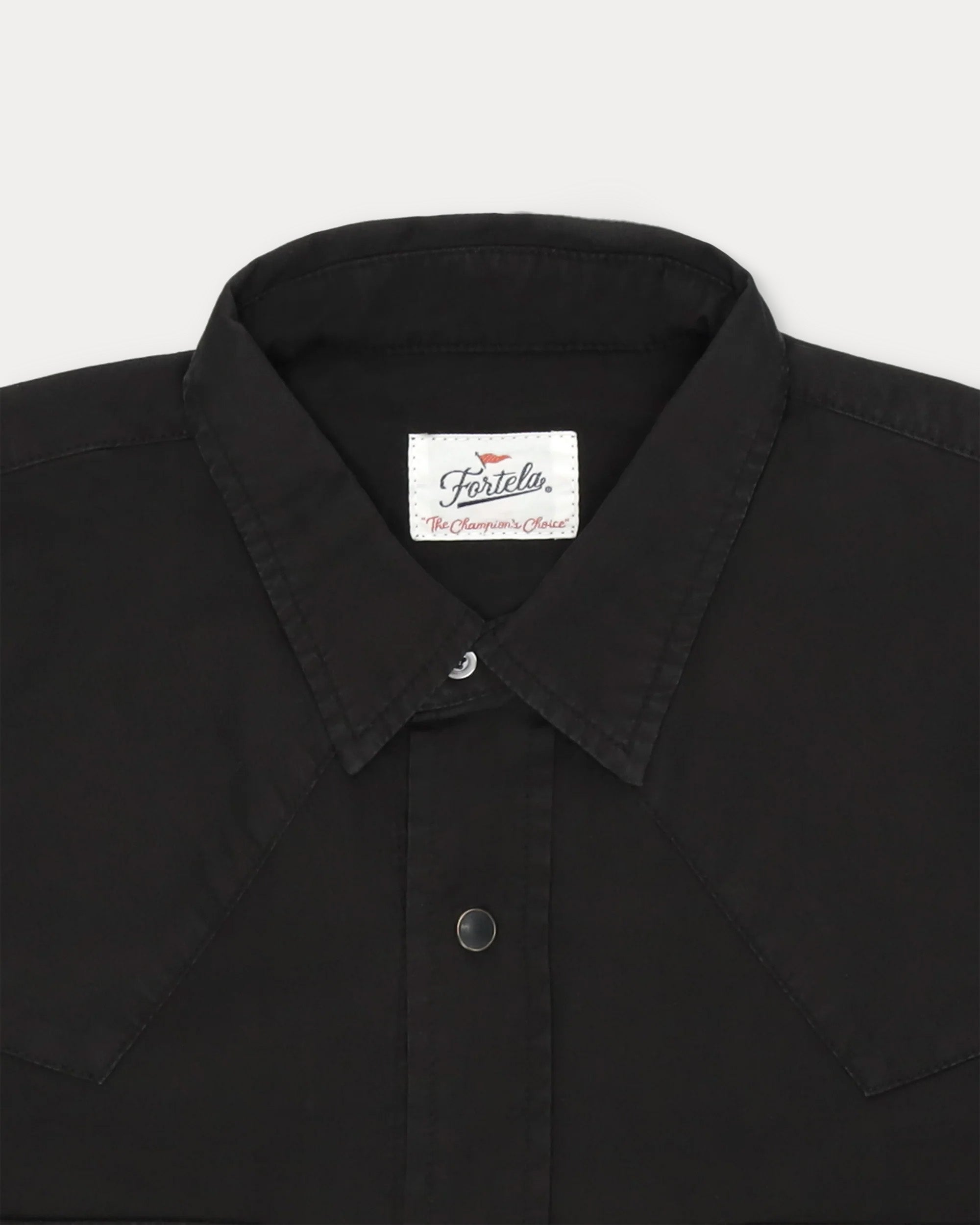 Kayacebb Camicia Western Bottone Nero